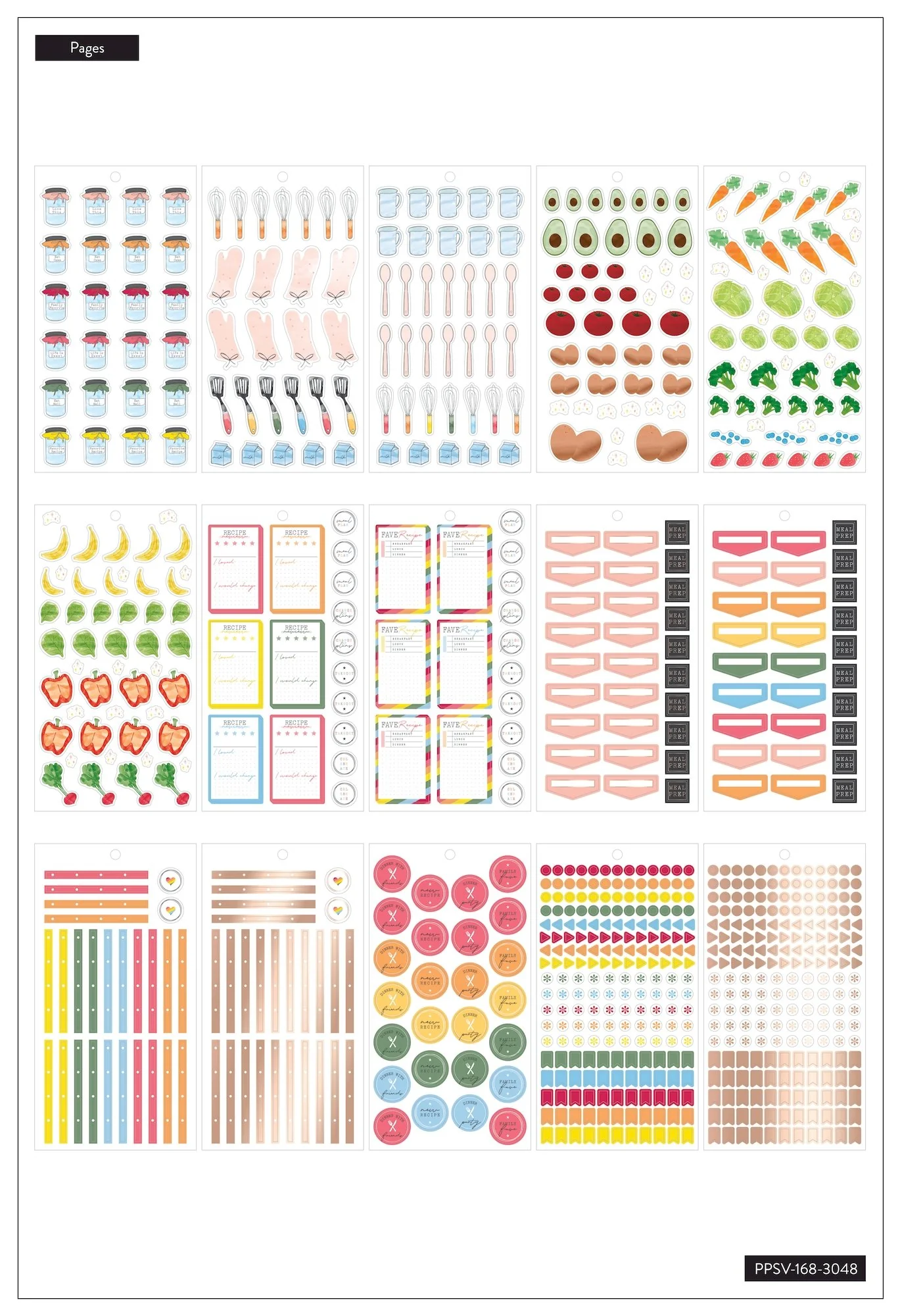 Value Pack Stickers - Recipe