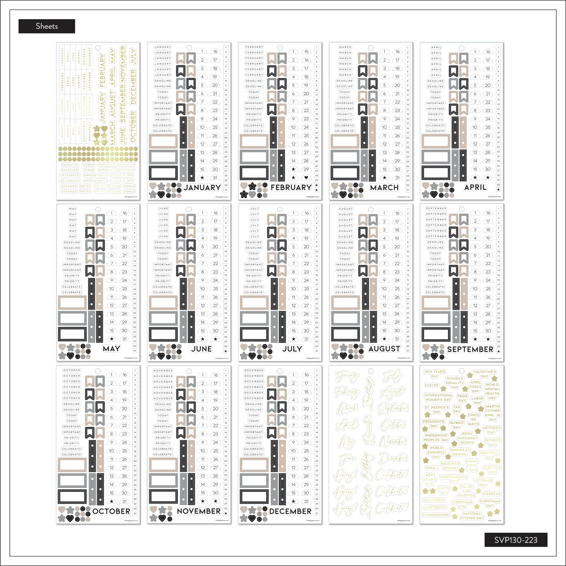 Value Pack Stickers - Essential Dates and Numbers 5 Value Pack Stickers - Essential Dates and Numbers