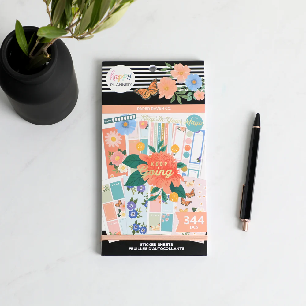 Happy Planner x Paper Raven Co. Value Pack Stickers - Bright Florals