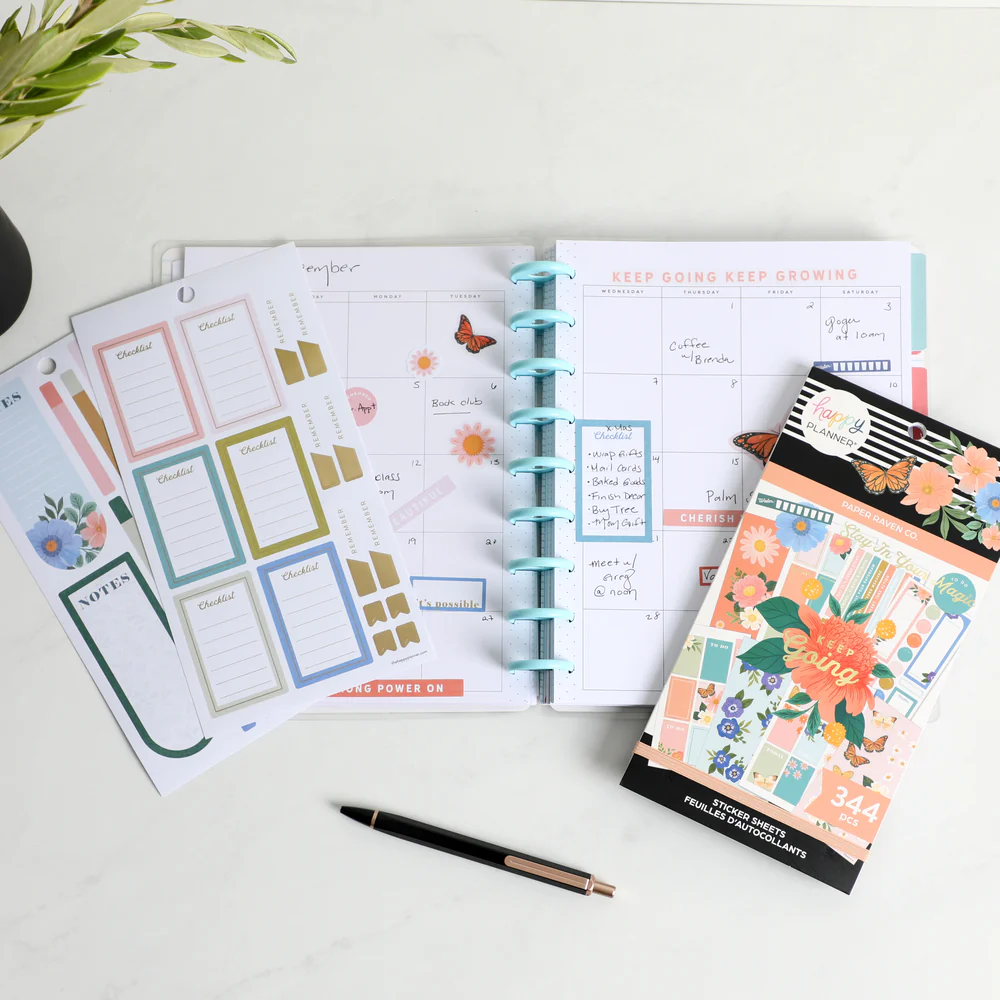 Happy Planner x Paper Raven Co. Value Pack Stickers - Bright Florals 5 Happy Planner x Paper Raven Co. Value Pack Stickers - Bright Florals