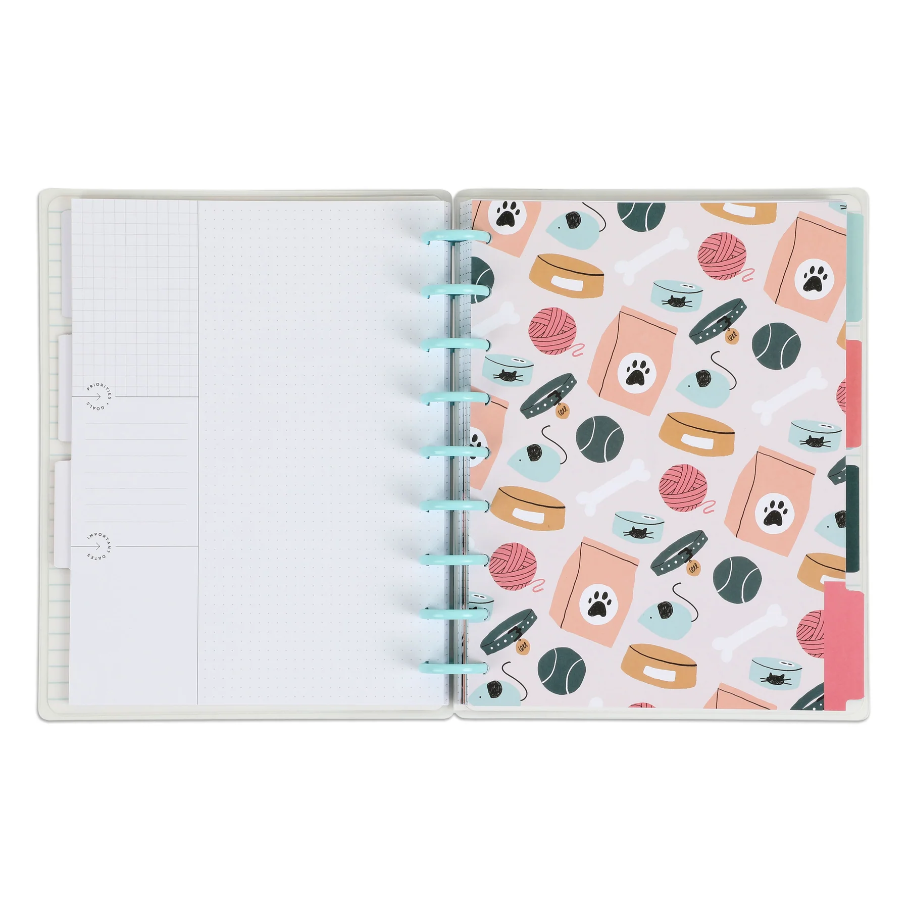 Undated Playful Pets Happy Planner - Classic Checklist Layout - 12 Months