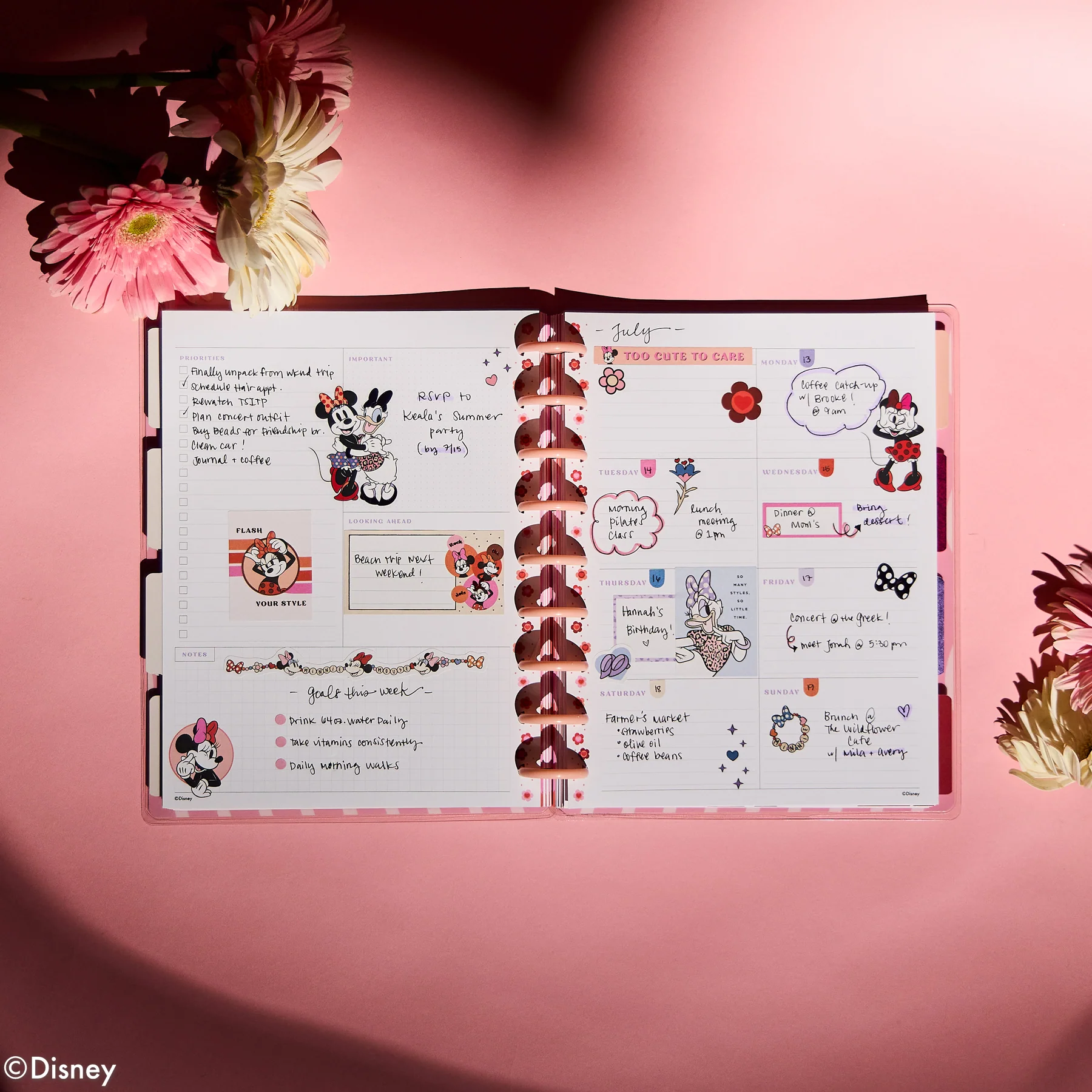 Undated Disney Minnie Mouse Bow Happy Customizable Planner - Classic Dashboard Layout - 12 Months 4 Undated Disney Minnie Mouse Bow Happy Customizable Planner - Classic Dashboard Layout - 12 Months