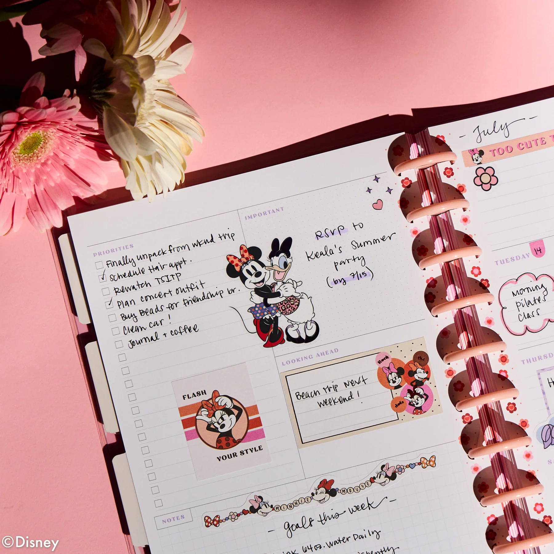 Undated Disney Minnie Mouse Bow Happy Customizable Planner - Classic Dashboard Layout - 12 Months 6 Undated Disney Minnie Mouse Bow Happy Customizable Planner - Classic Dashboard Layout - 12 Months