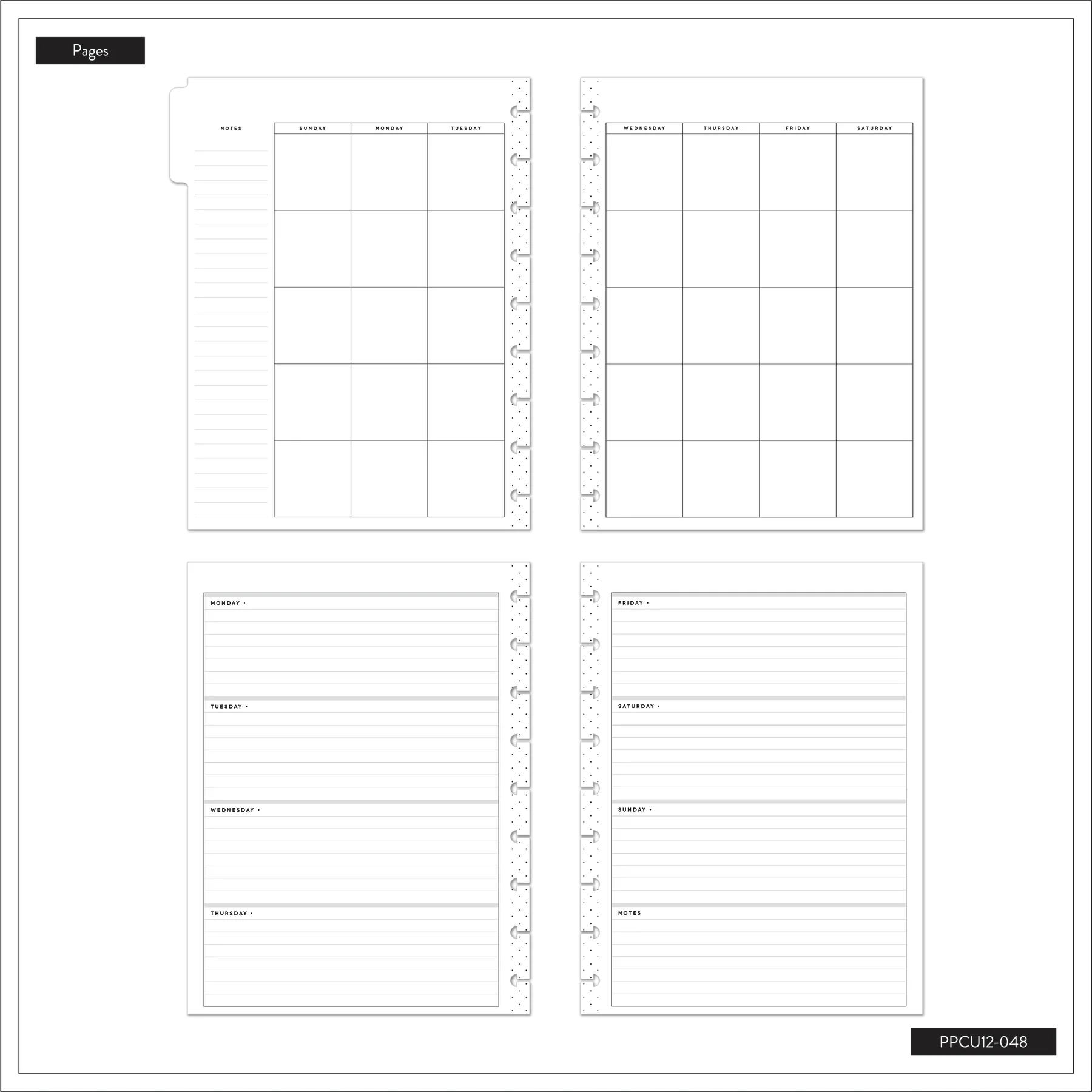 Undated Soft Watercolor Happy Planner - Classic Horizontal Layout - 12 Months 10 Undated Soft Watercolor Happy Planner - Classic Horizontal Layout - 12 Months