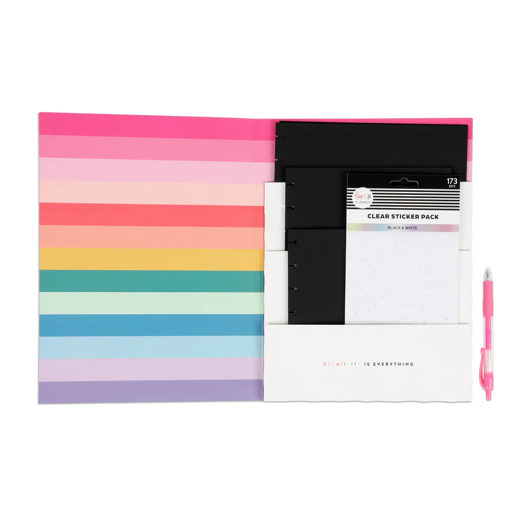 Plan Your Best Life - Black Filler Paper + Clear Stickers Bundle