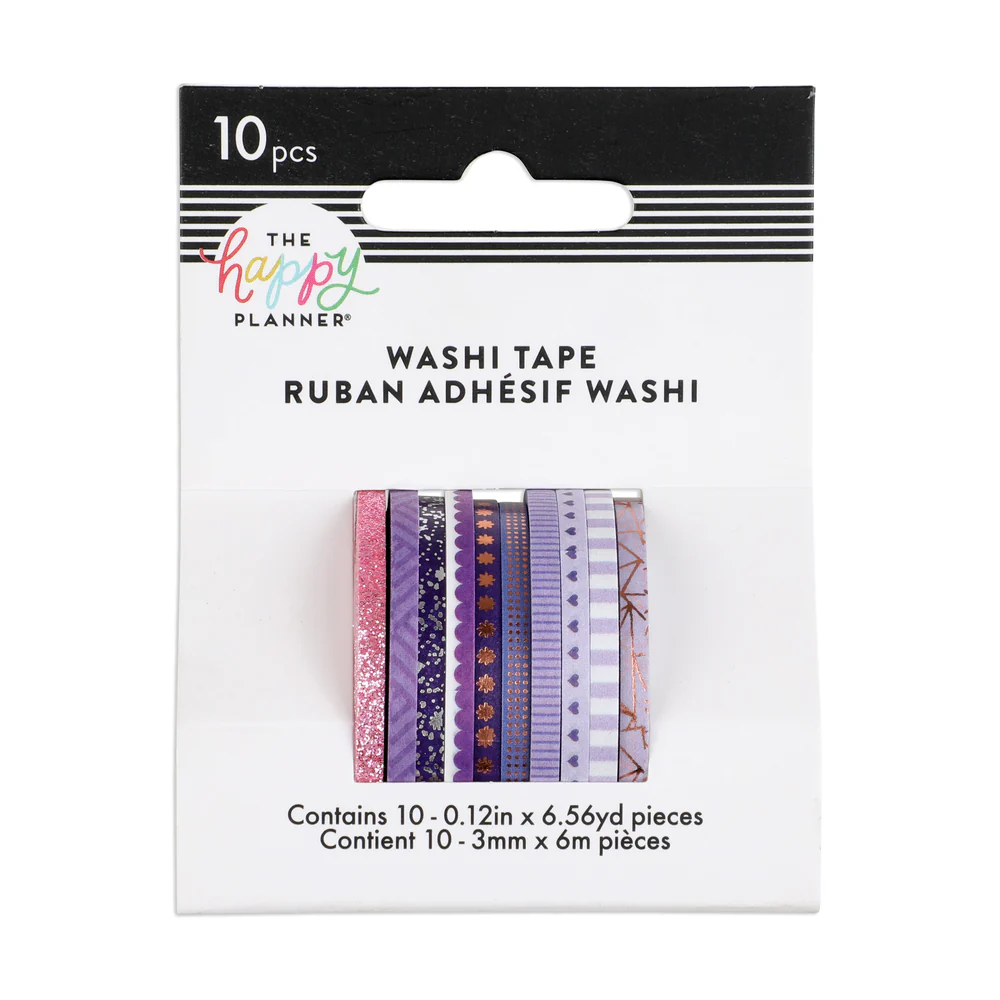 Purple Hues Skinny Washi Tape