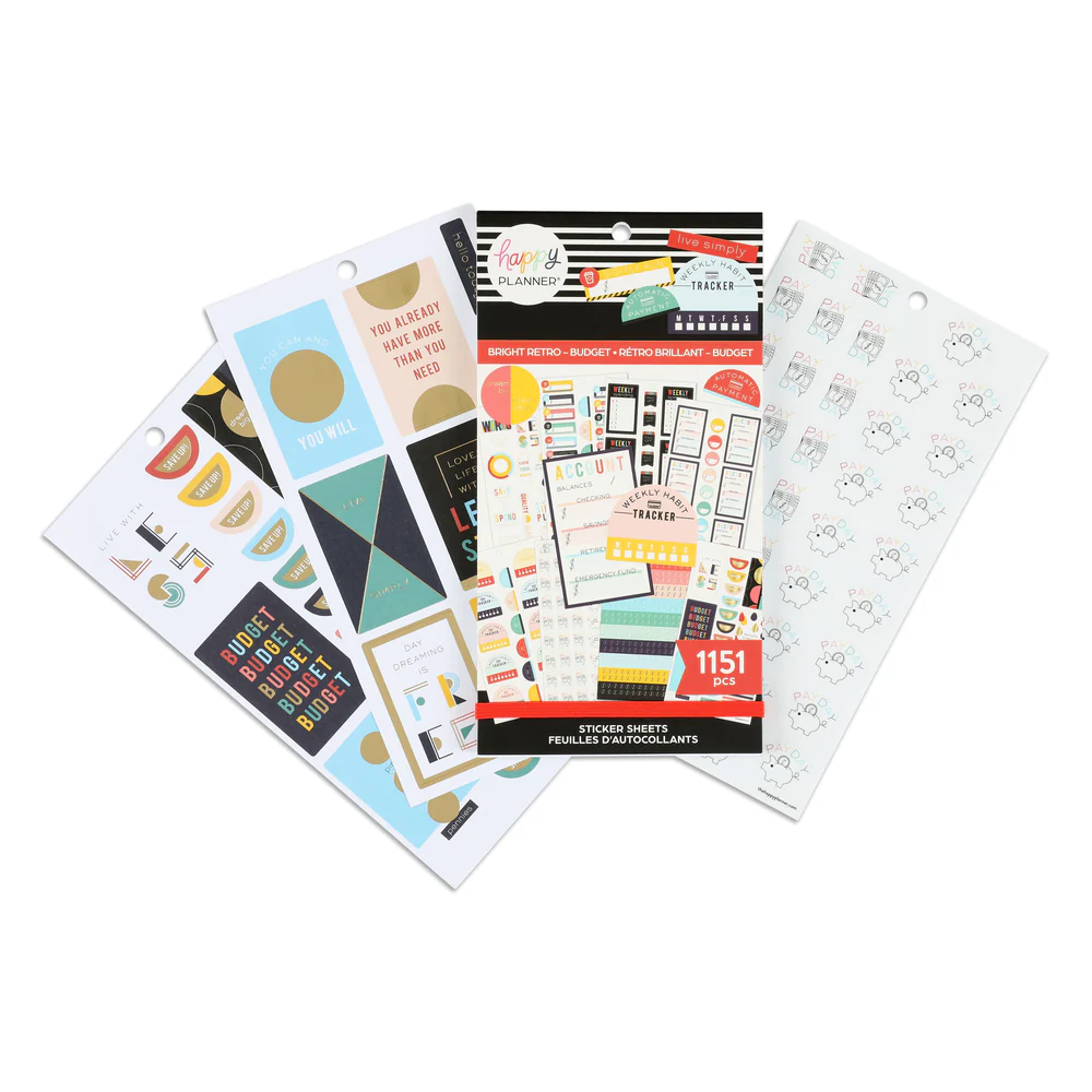 Value Pack Stickers - Bright Retro Budget 2 Value Pack Stickers - Bright Retro Budget