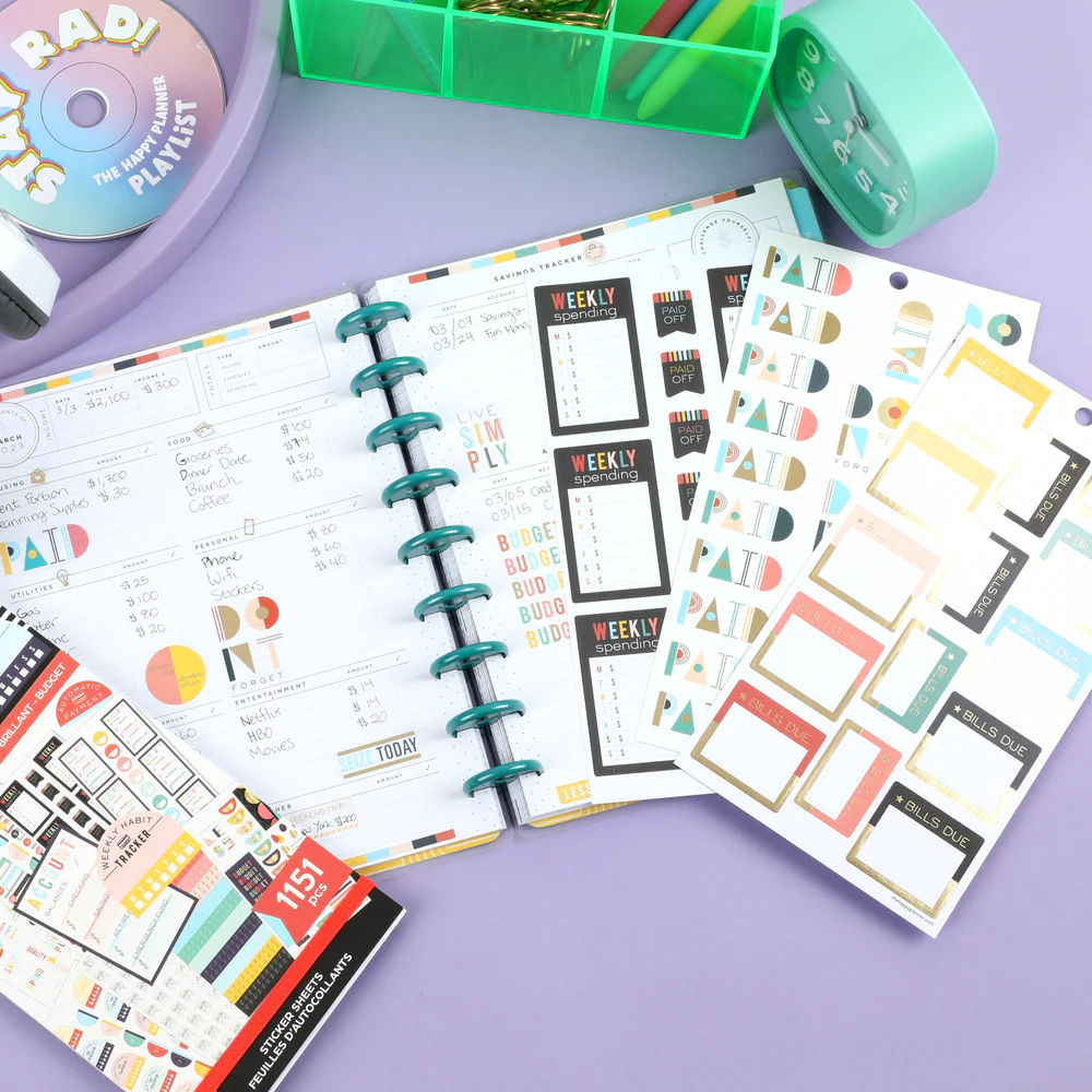 Value Pack Stickers - Bright Retro Budget 3 Value Pack Stickers - Bright Retro Budget