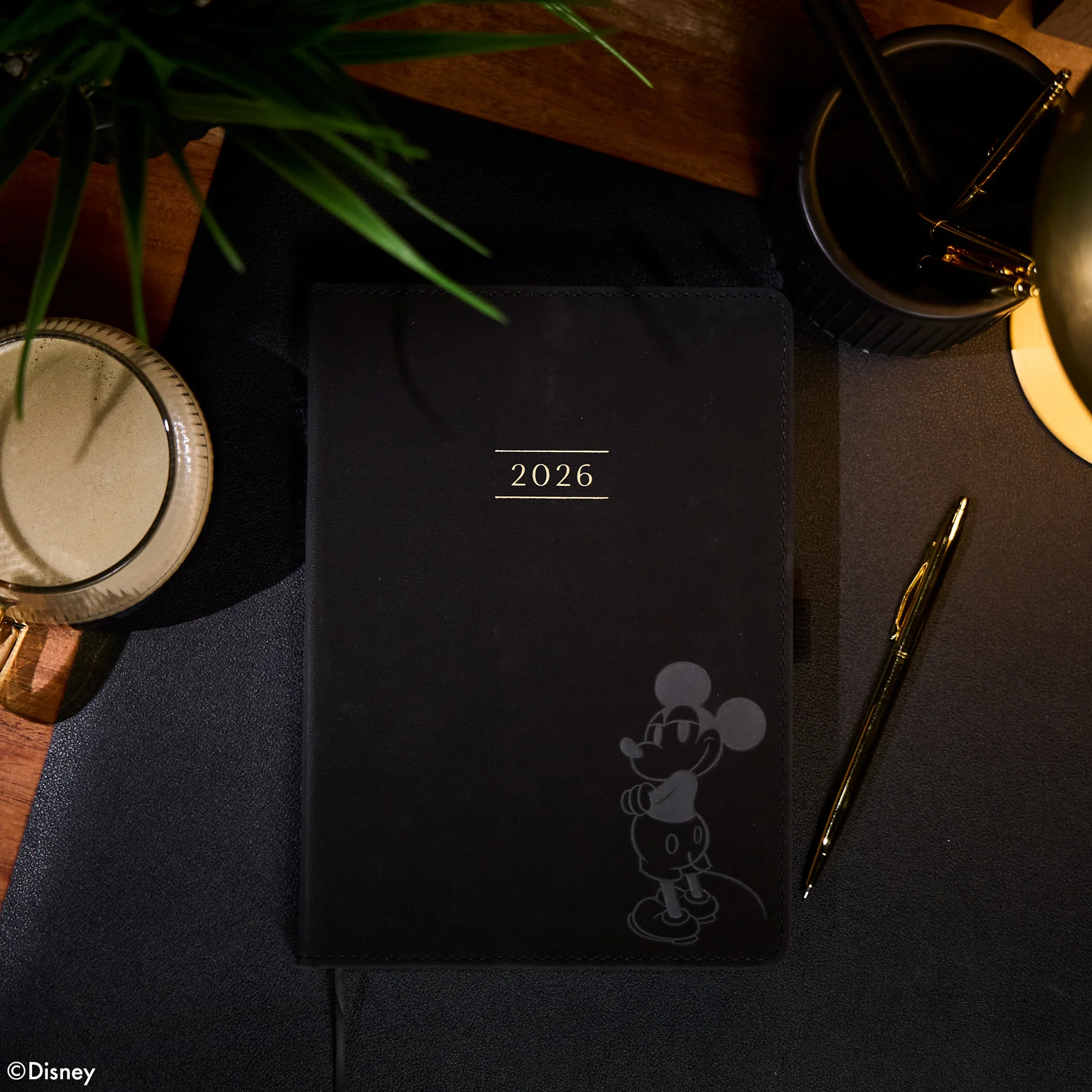 Undated Premium Obsidian Disney Mickey Mouse Book Bound Planner - Small Vertical Layout - 12 Months 2 Undated Premium Obsidian Disney Mickey Mouse Book Bound Planner - Small Vertical Layout - 12 Months