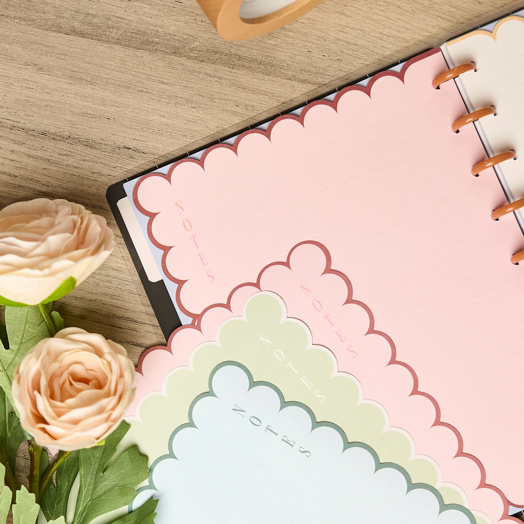 Café Coquette - Scalloped Edge Dotted Lined Classic Filler Paper - 40 Sheets