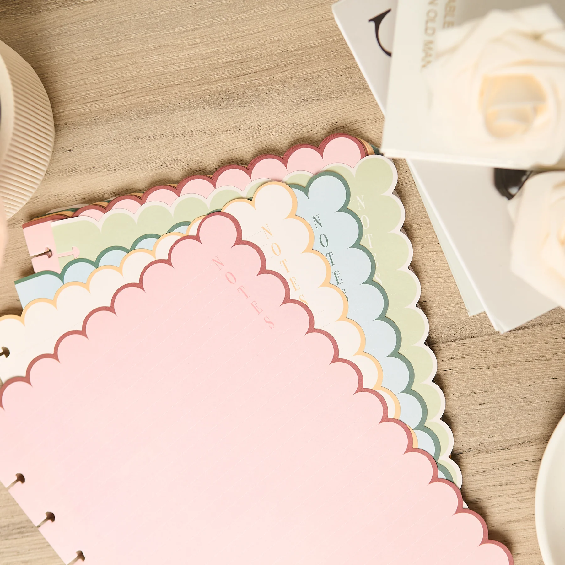 Café Coquette - Scalloped Edge Dotted Lined Classic Filler Paper - 40 Sheets 4 Café Coquette - Scalloped Edge Dotted Lined Classic Filler Paper - 40 Sheets