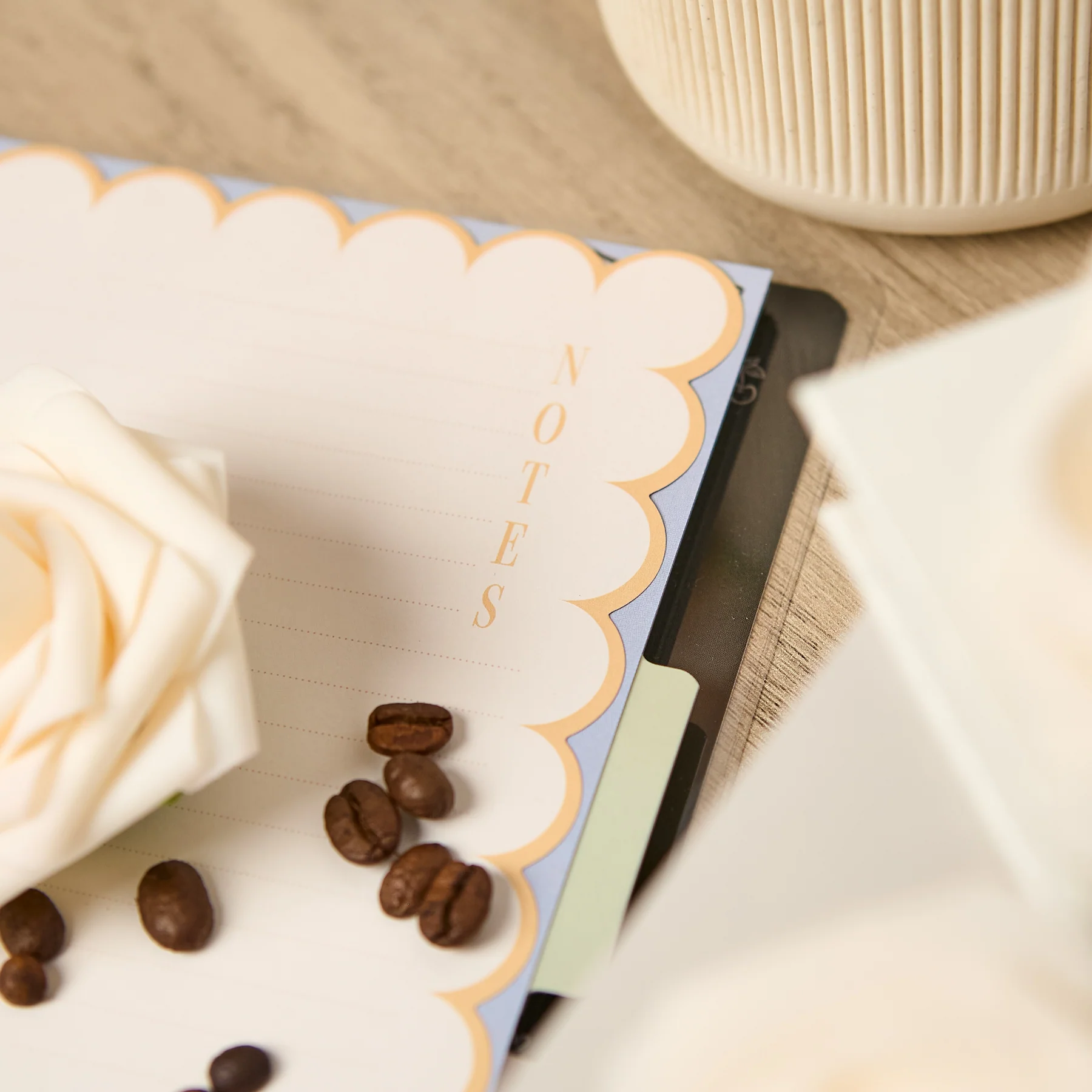 Café Coquette - Scalloped Edge Dotted Lined Classic Filler Paper - 40 Sheets 5 Café Coquette - Scalloped Edge Dotted Lined Classic Filler Paper - 40 Sheets