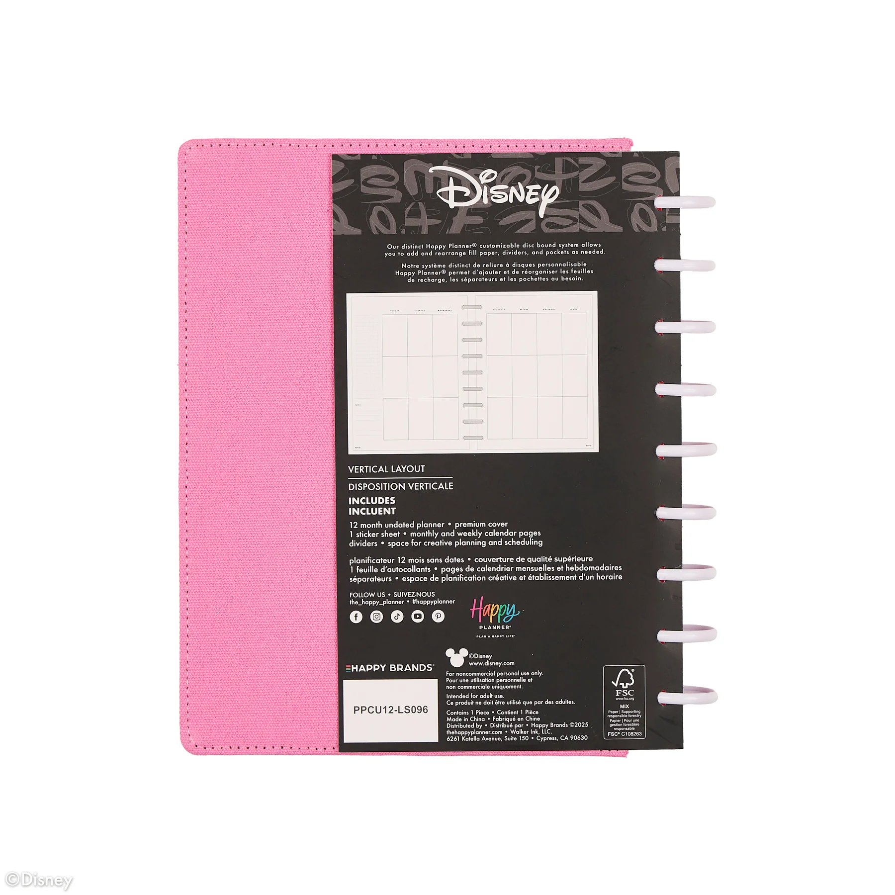Undated SPECIALTY Disney Minnie Mouse Bow Happy Customizable Planner - Classic Vertical Layout - 12 Months 28 Undated SPECIALTY Disney Minnie Mouse Bow Happy Customizable Planner - Classic Vertical Layout - 12 Months