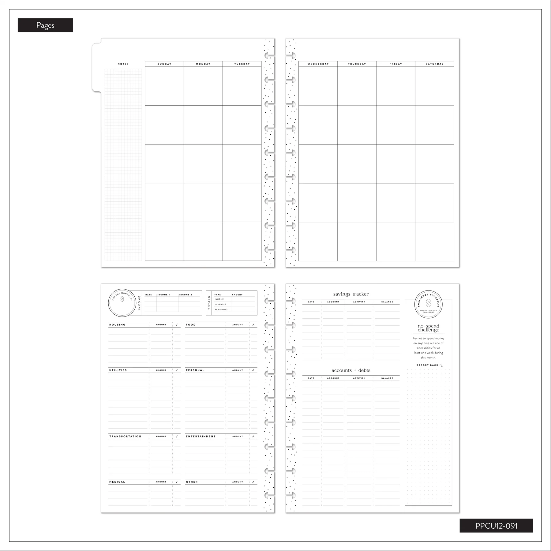 Undated Savvy Budgeter Customizable Budget Planner - Classic Budget Layout - 12 Months 21 Undated Savvy Budgeter Customizable Budget Planner - Classic Budget Layout - 12 Months