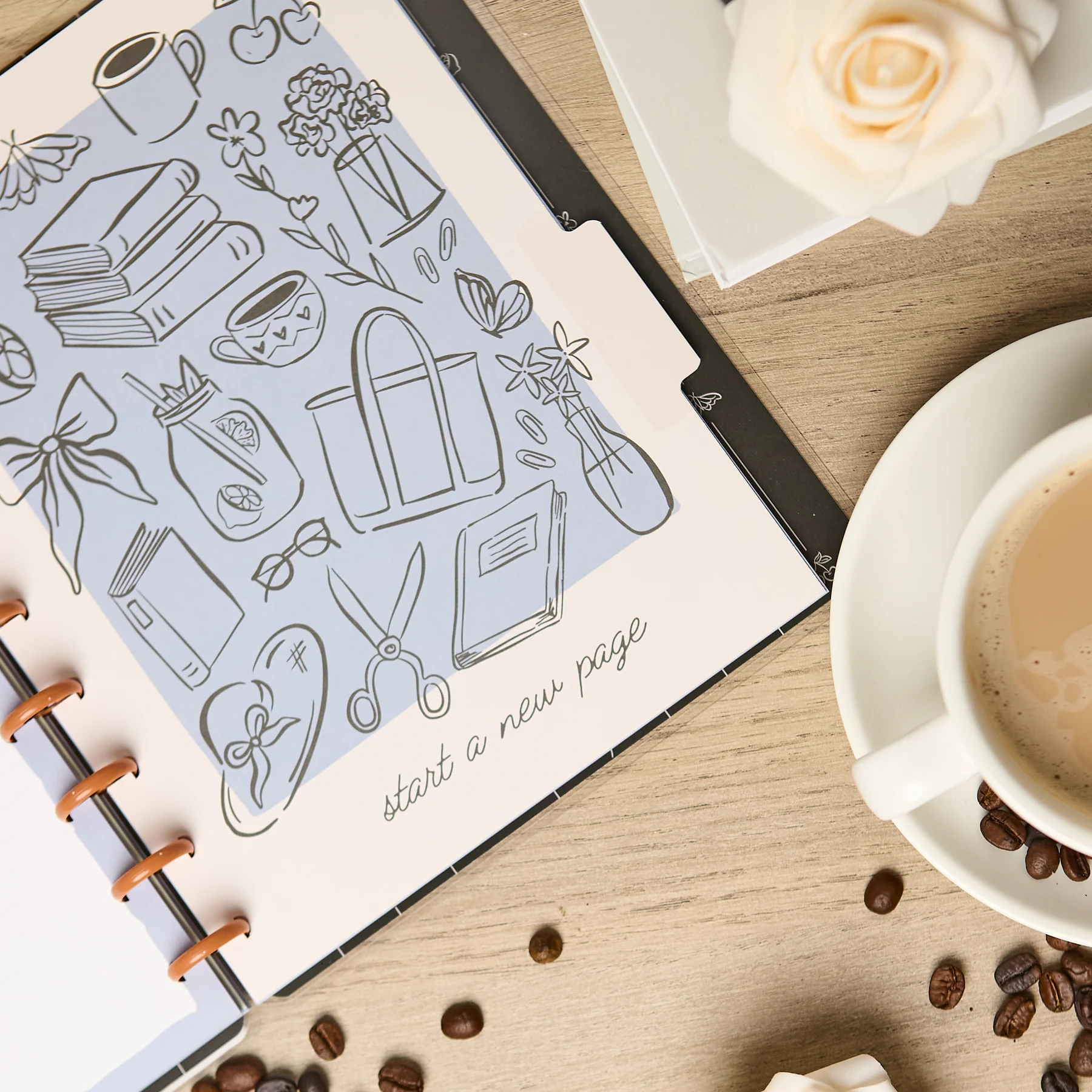 Café Coquette - Dotted Lined Classic Notebook - 60 Sheets