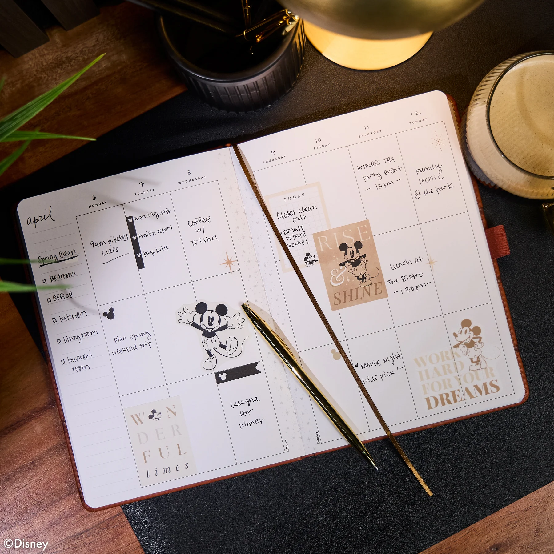 Undated Premium Camel Disney Mickey Mouse Book Bound Planner - SMALL VERTICAL LAYOUT - 12 MONTHS 6 Undated Premium Camel Disney Mickey Mouse Book Bound Planner - SMALL VERTICAL LAYOUT - 12 MONTHS