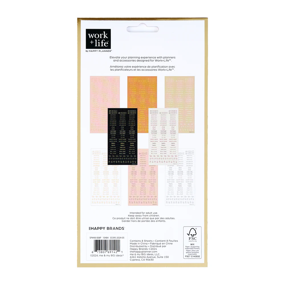 Work + Life Ivory - 8 Sticker Sheets 6 Work + Life Ivory - 8 Sticker Sheets