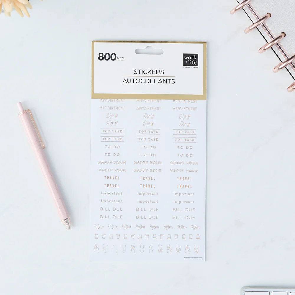 Work + Life Onyx - 8 Sticker Sheets 4 Work + Life Onyx - 8 Sticker Sheets
