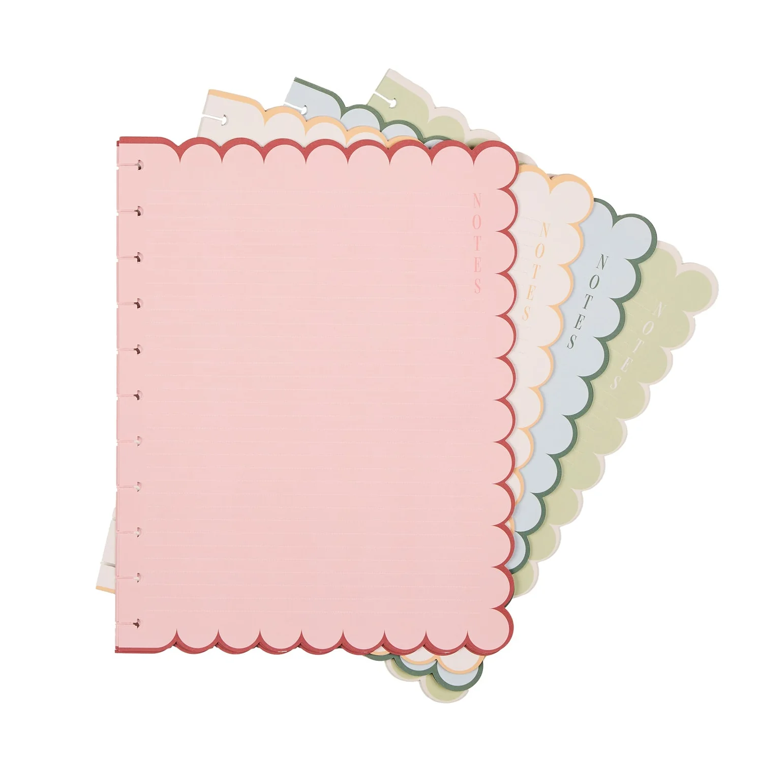 Café Coquette - Scalloped Edge Dotted Lined Big Filler Paper - 40 Sheets