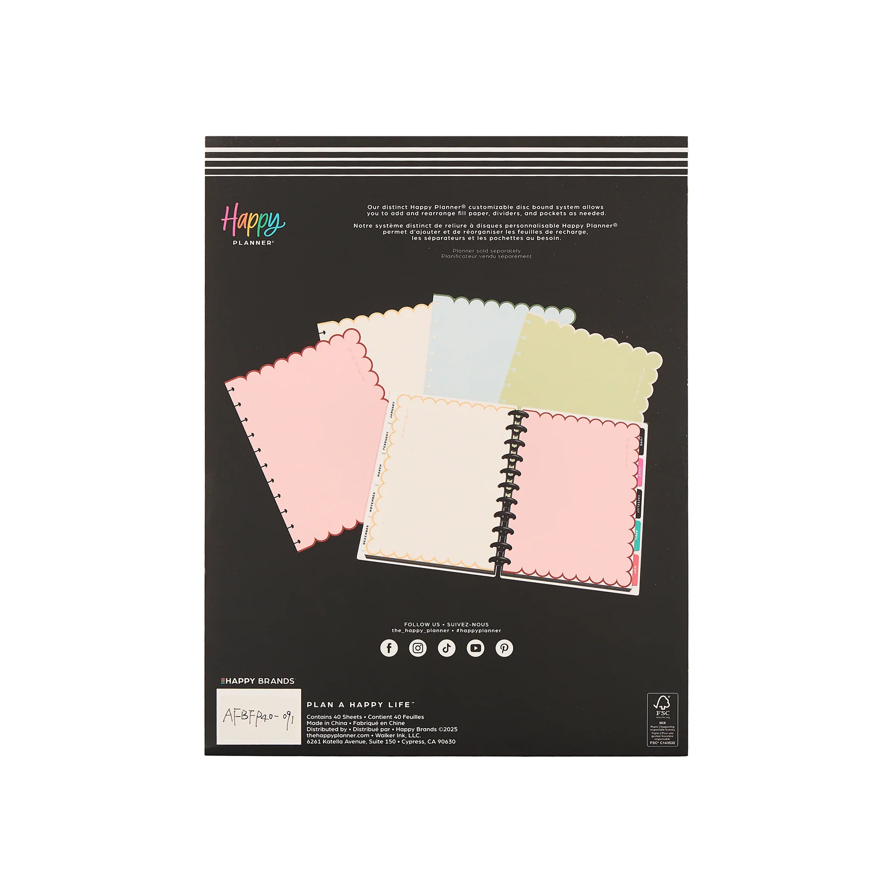 Café Coquette - Scalloped Edge Dotted Lined Big Filler Paper - 40 Sheets 12 Café Coquette - Scalloped Edge Dotted Lined Big Filler Paper - 40 Sheets