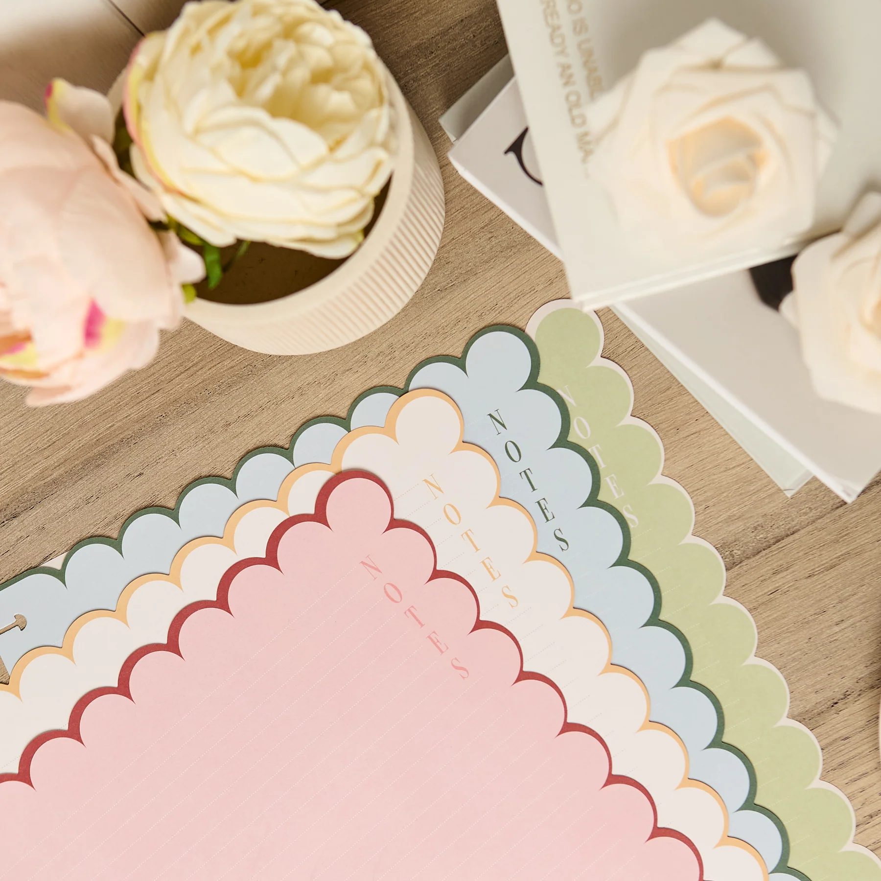 Café Coquette - Scalloped Edge Dotted Lined Big Filler Paper - 40 Sheets 4 Café Coquette - Scalloped Edge Dotted Lined Big Filler Paper - 40 Sheets