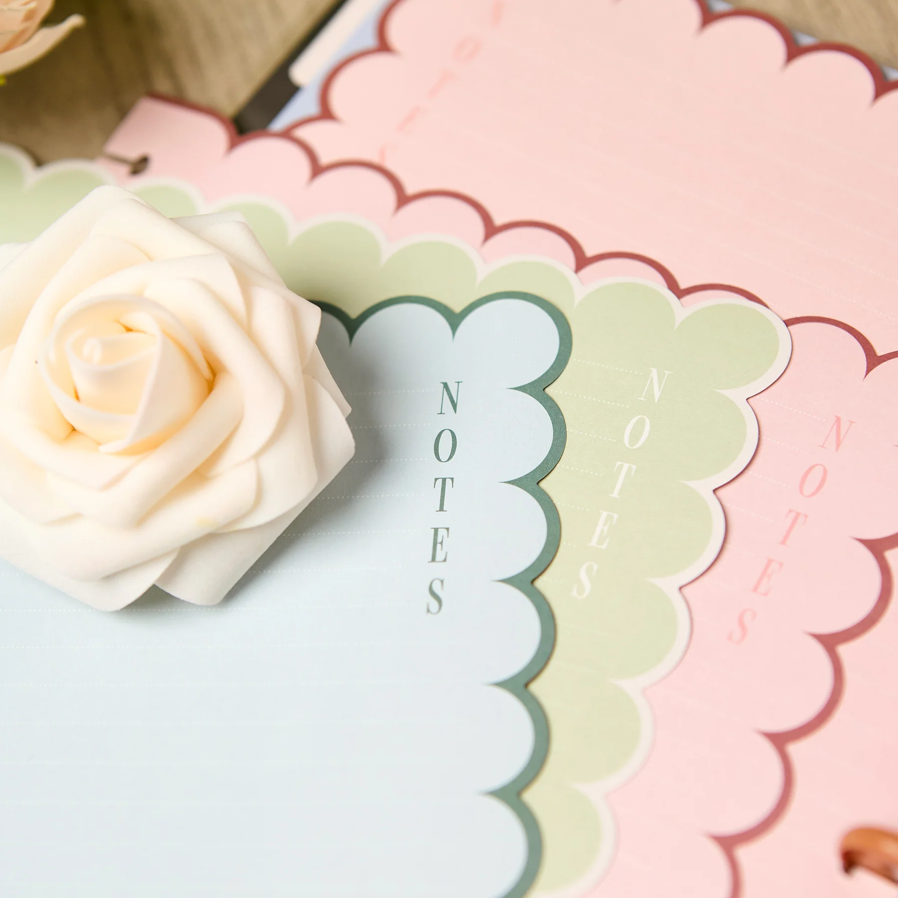 Café Coquette - Scalloped Edge Dotted Lined Big Filler Paper - 40 Sheets 6 Café Coquette - Scalloped Edge Dotted Lined Big Filler Paper - 40 Sheets