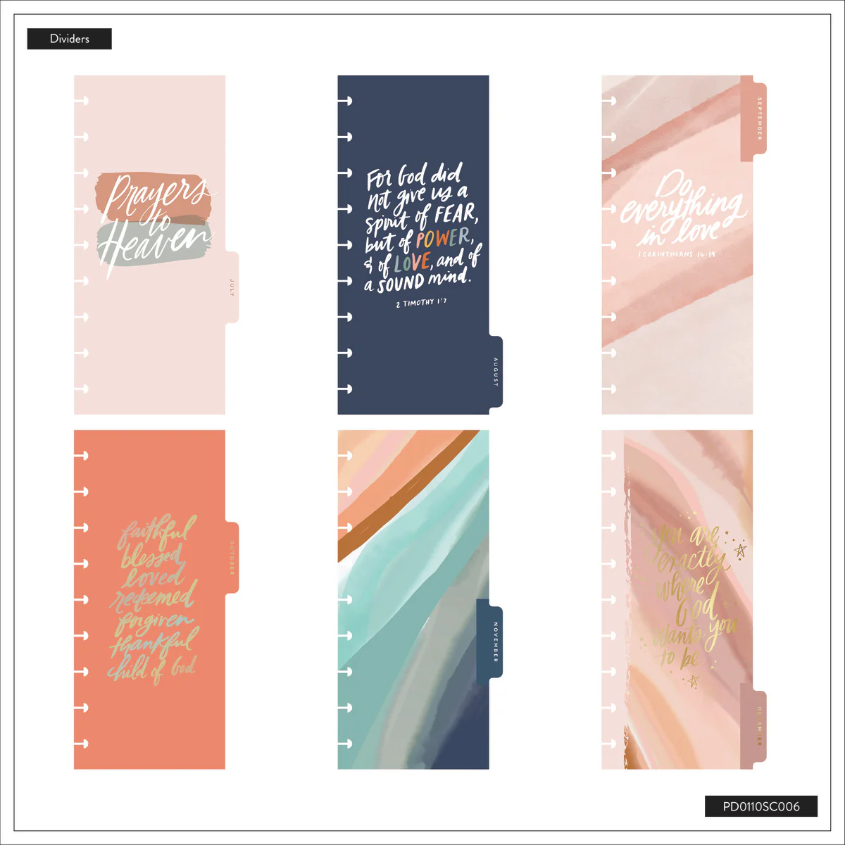 2026 Watercolor Grace Customizable Faith Planner - Skinny Classic Horizontal Layout - 12 Months 16 2026 Watercolor Grace Customizable Faith Planner - Skinny Classic Horizontal Layout - 12 Months