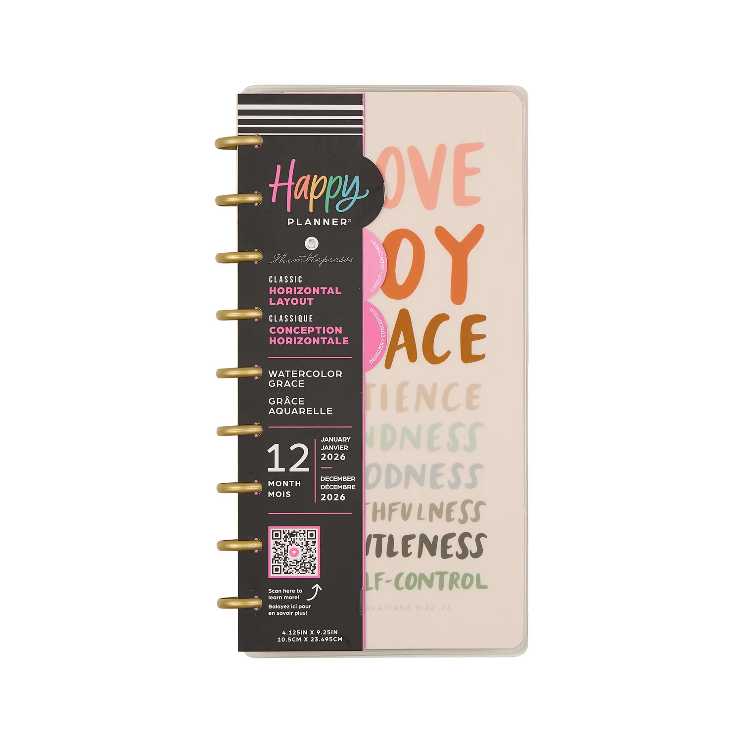 2026 Watercolor Grace Customizable Faith Planner - Skinny Classic Horizontal Layout - 12 Months 18 2026 Watercolor Grace Customizable Faith Planner - Skinny Classic Horizontal Layout - 12 Months