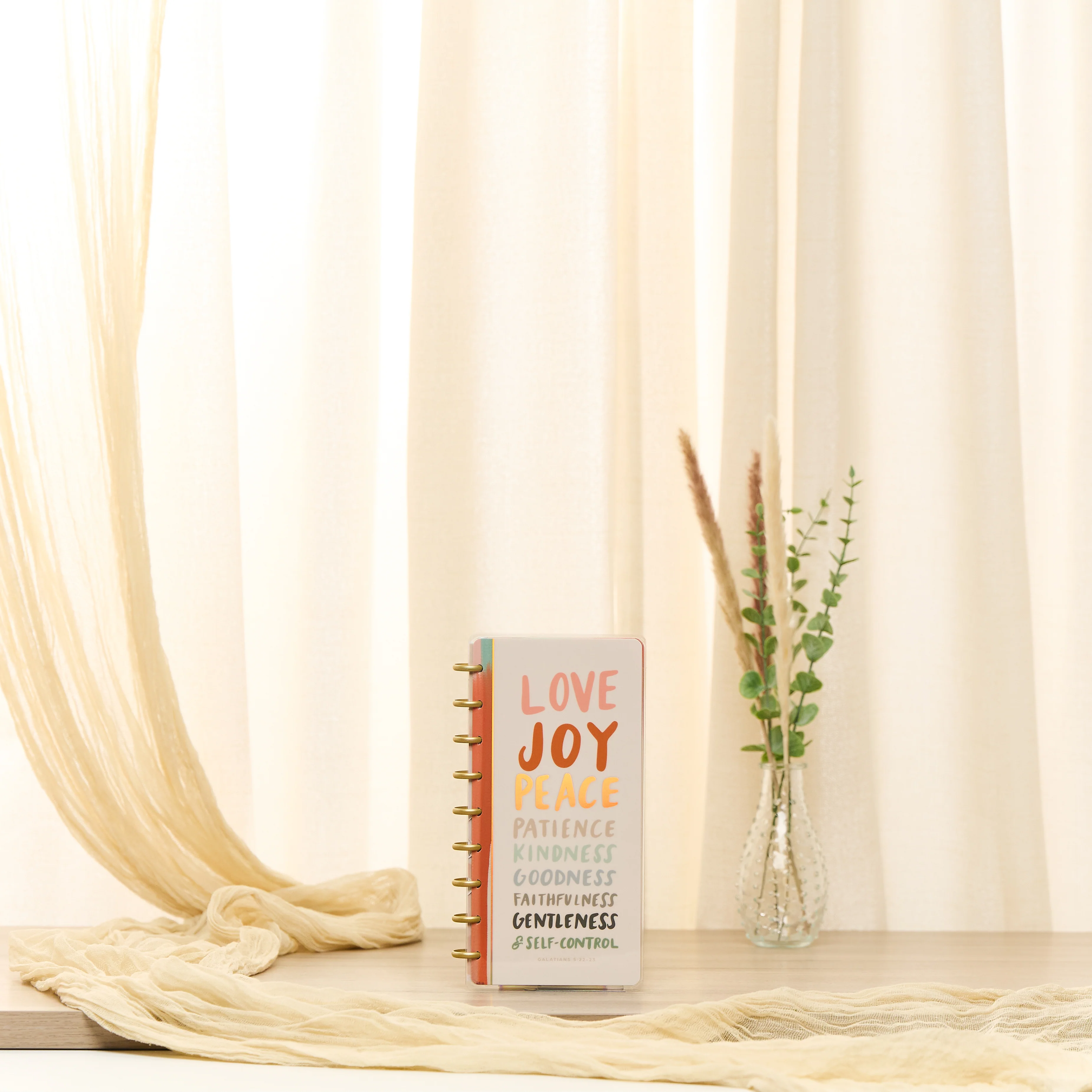 2026 Watercolor Grace Customizable Faith Planner - Skinny Classic Horizontal Layout - 12 Months
