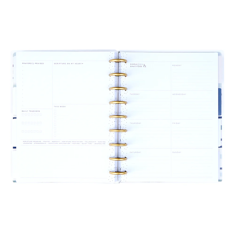 Undated Coastal Faith Planner - Classic Faith Layout - 12 Months 5 Undated Coastal Faith Planner - Classic Faith Layout - 12 Months