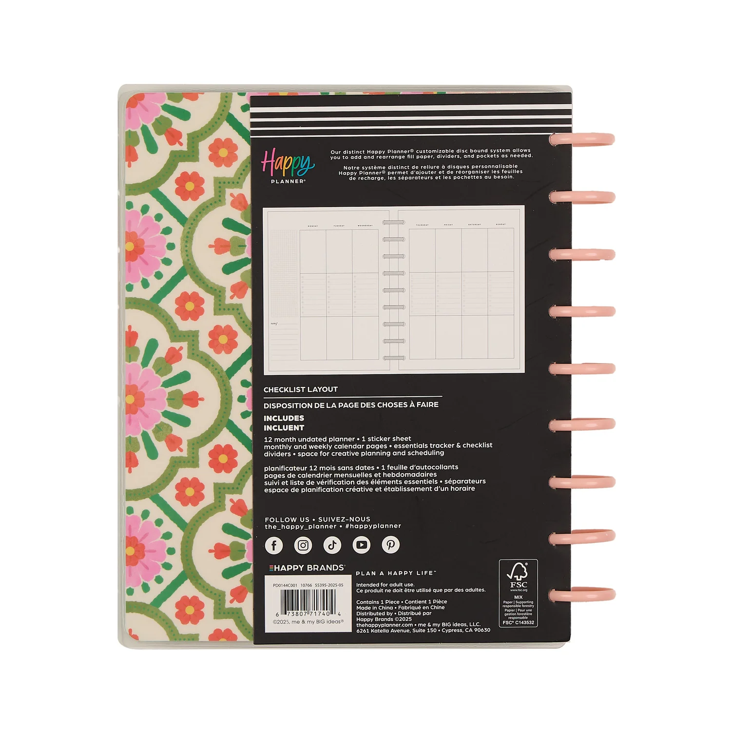 Undated Palm Beach Customizable Planner - Classic Checklist Layout - 12 Months 21 Undated Palm Beach Customizable Planner - Classic Checklist Layout - 12 Months