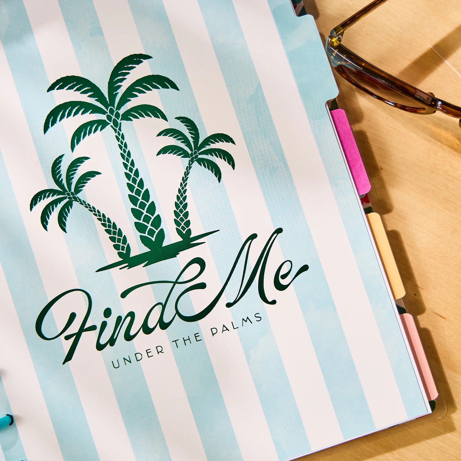 Undated Palm Beach Customizable Planner - Big Horizontal Layout - 12 Months