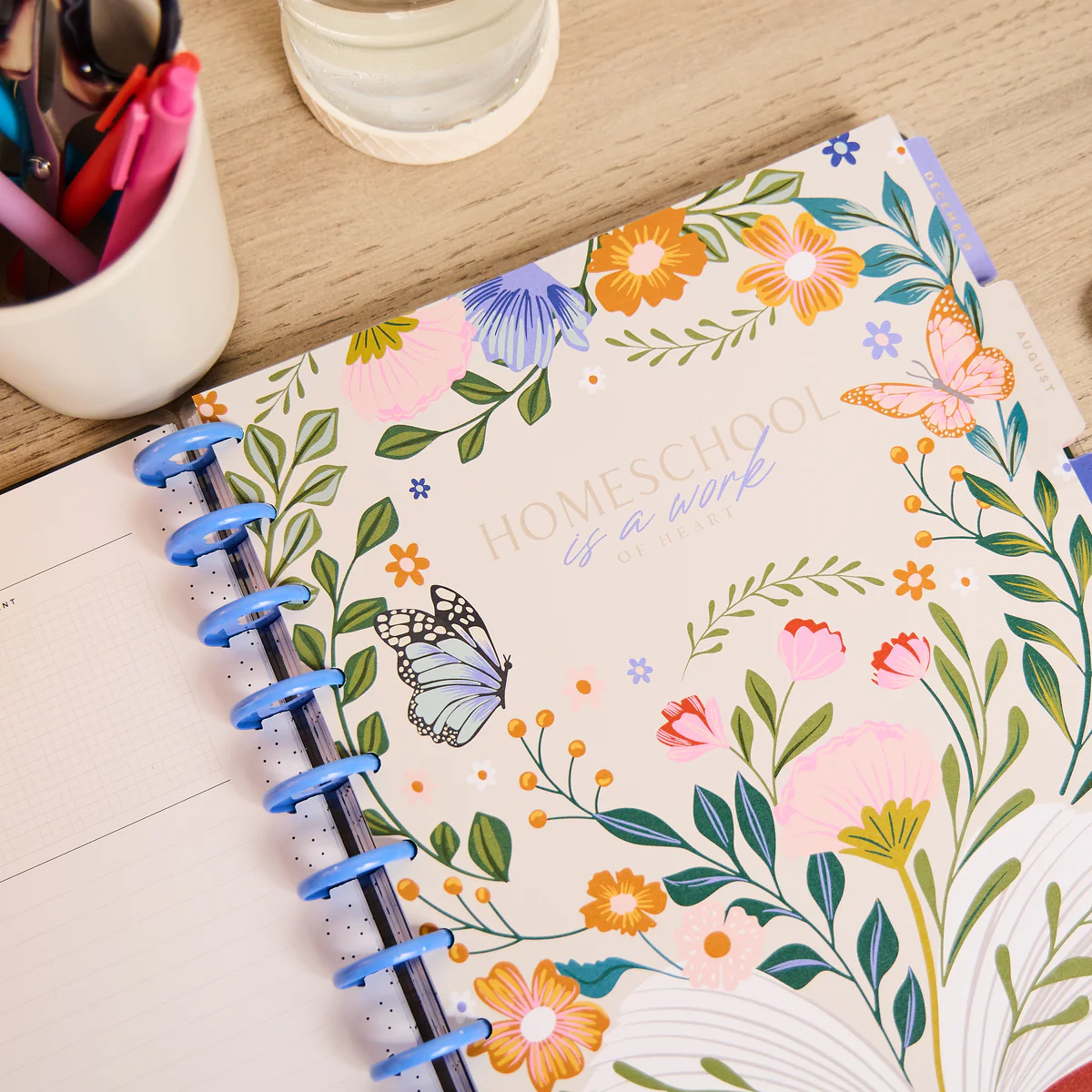 2025–2026 Homeschool Heart Customizable Planner - Big Homeschool Layout - 12 Months