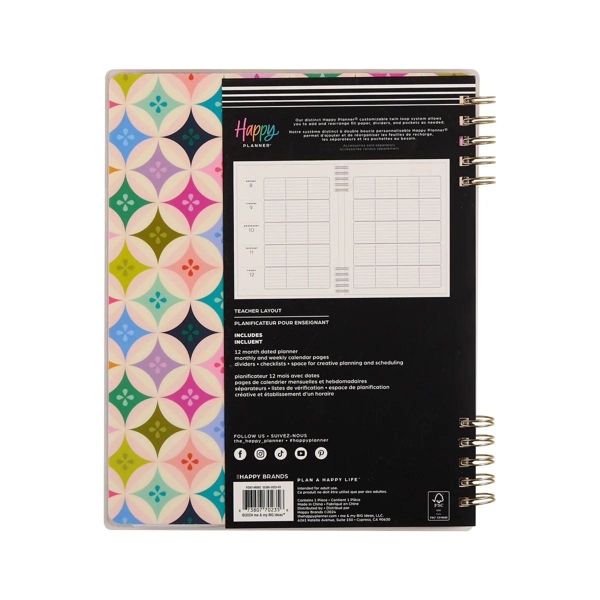 2025–2026 Mod Teacher Customizable Spiral Teacher Planner - Big Teacher Layout - 12 Months 18 2025–2026 Mod Teacher Customizable Spiral Teacher Planner - Big Teacher Layout - 12 Months