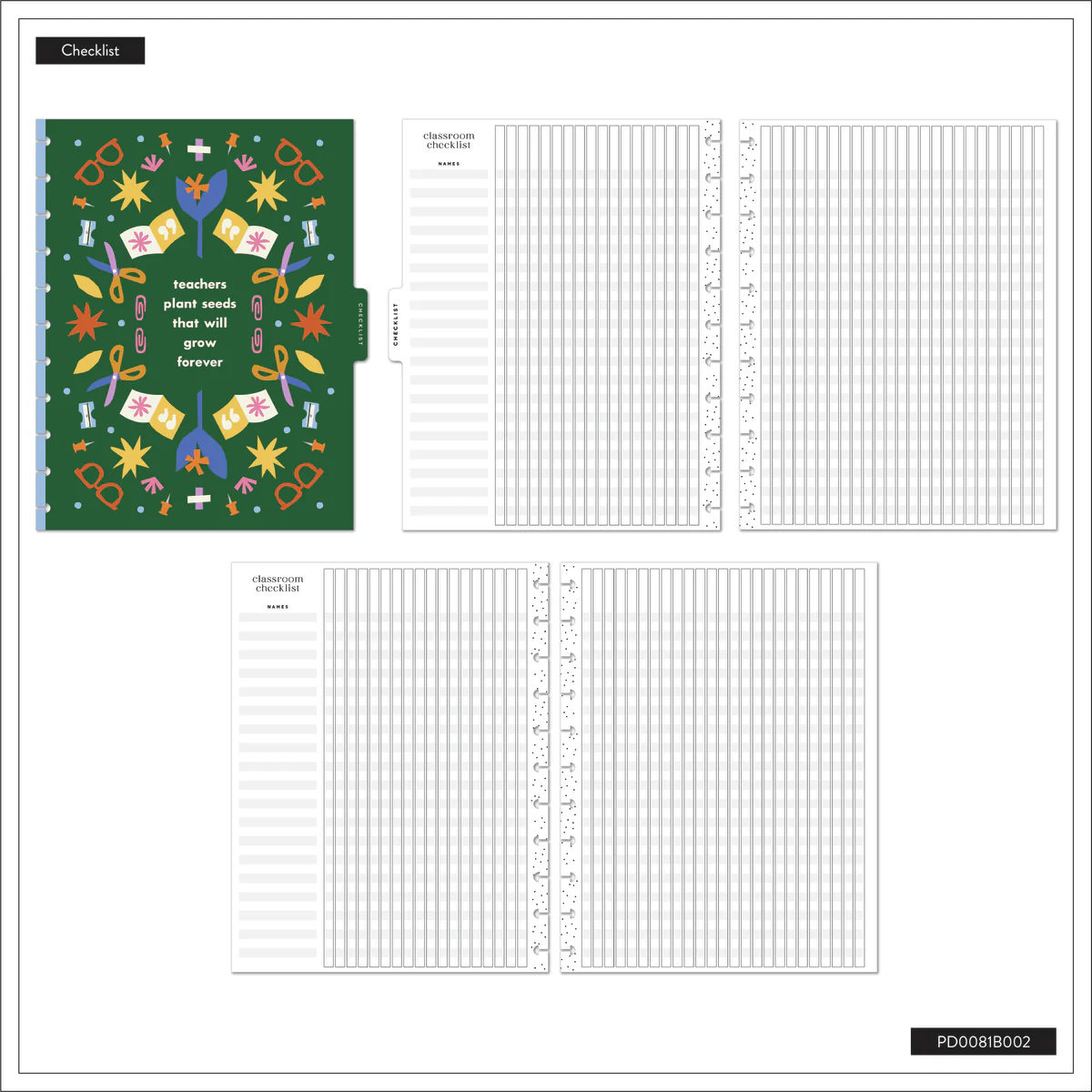 Undated Heart Work Customizable Teacher Planner - Big Teacher Layout - 12 Months 15 Undated Heart Work Customizable Teacher Planner - Big Teacher Layout - 12 Months