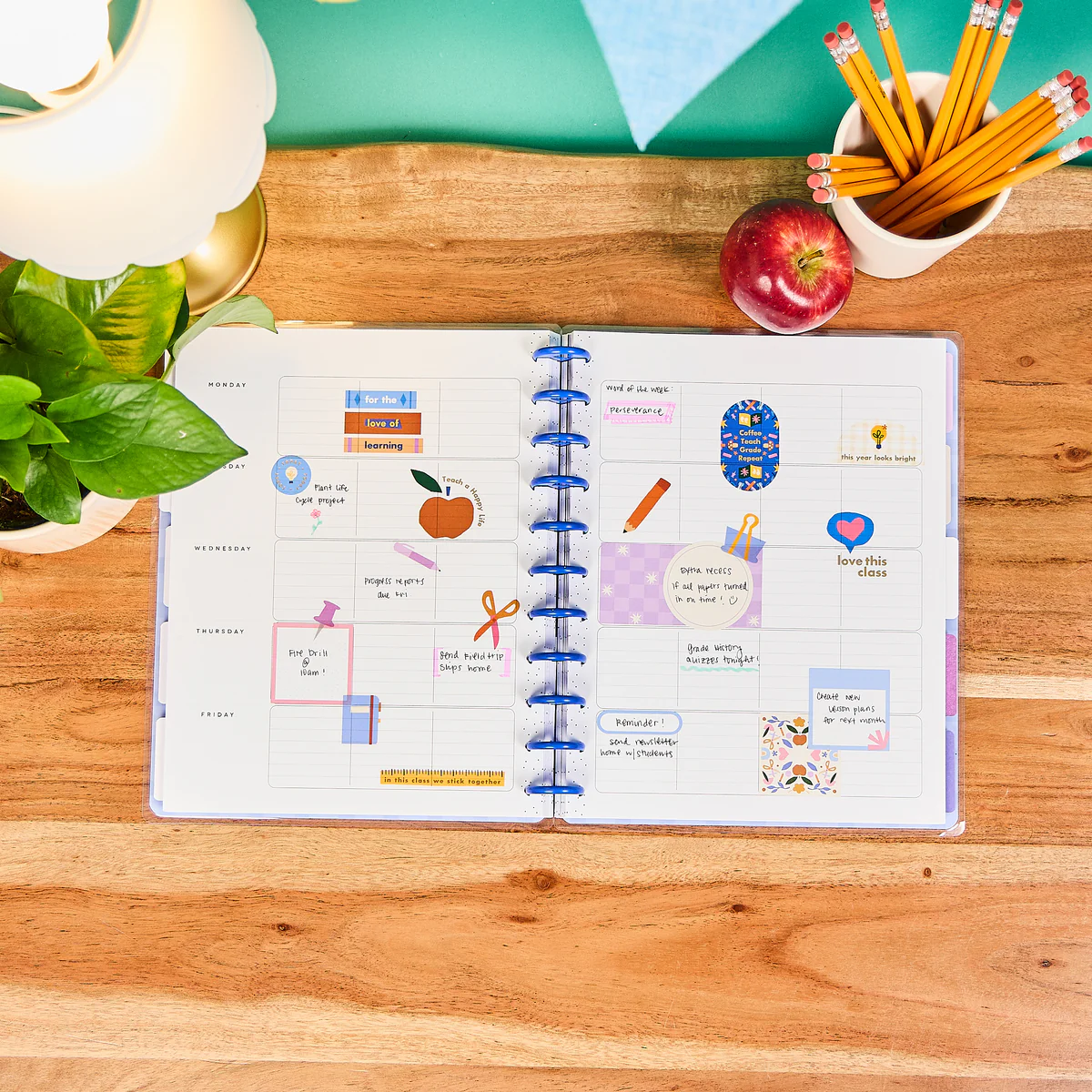 Undated Heart Work Customizable Teacher Planner - Big Teacher Layout - 12 Months 5 Undated Heart Work Customizable Teacher Planner - Big Teacher Layout - 12 Months