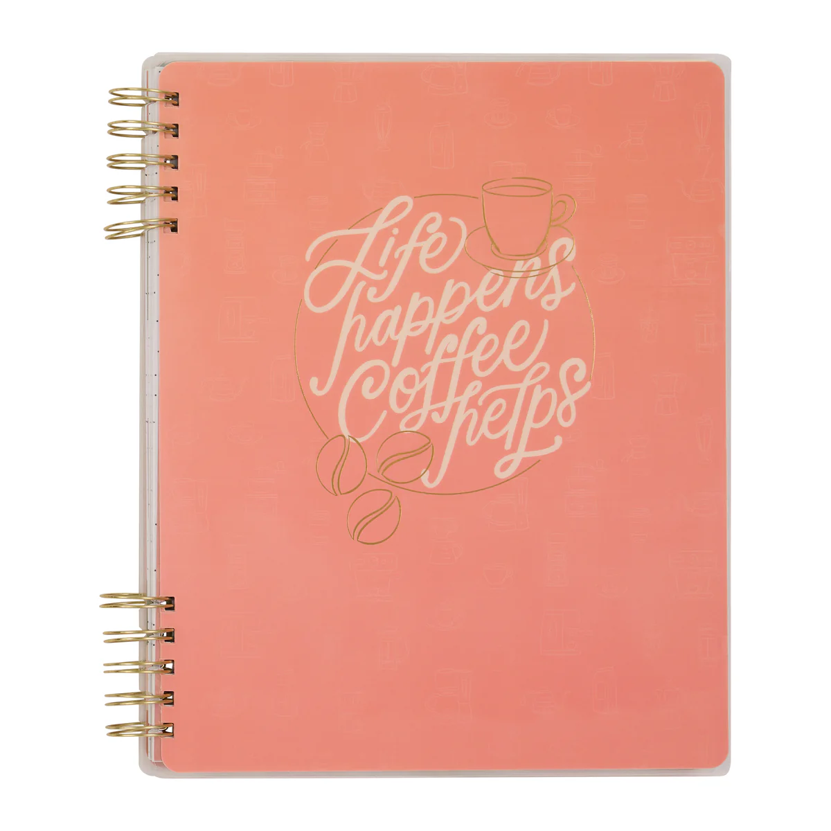 2025–2026 Cafécore Customizable Spiral Planner - Big Dashboard Layout - 12 Months