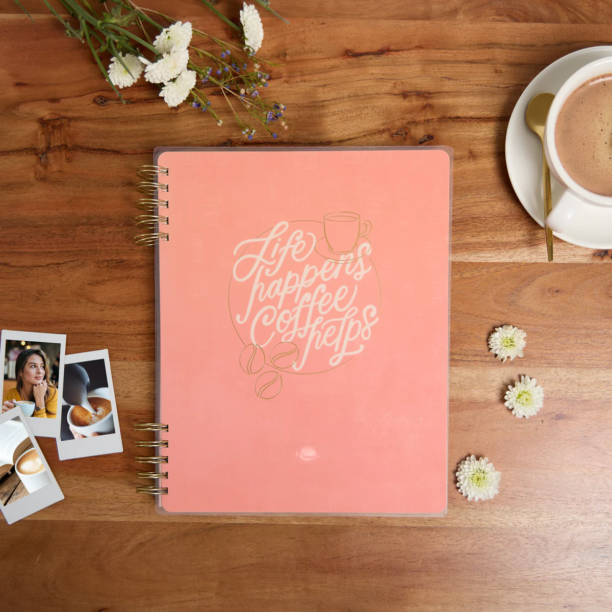 2025–2026 Cafécore Customizable Spiral Planner - Big Dashboard Layout - 12 Months