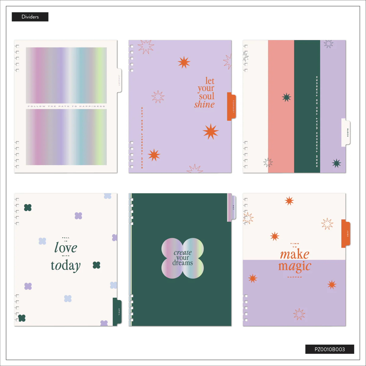 2025–2026 Soft Pop Customizable Spiral Planner - Big Dashboard Layout - 12 Months 13 2025–2026 Soft Pop Customizable Spiral Planner - Big Dashboard Layout - 12 Months
