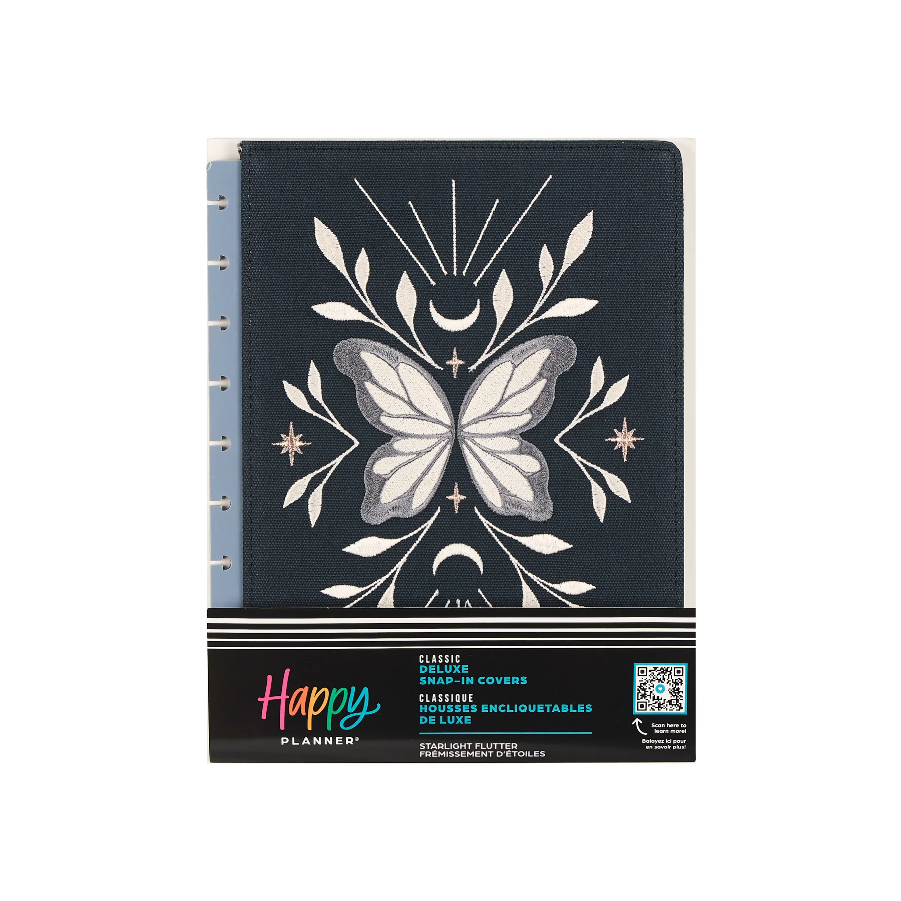 Starlight Flutter - Embroidered Snap In Classic Planner Cover