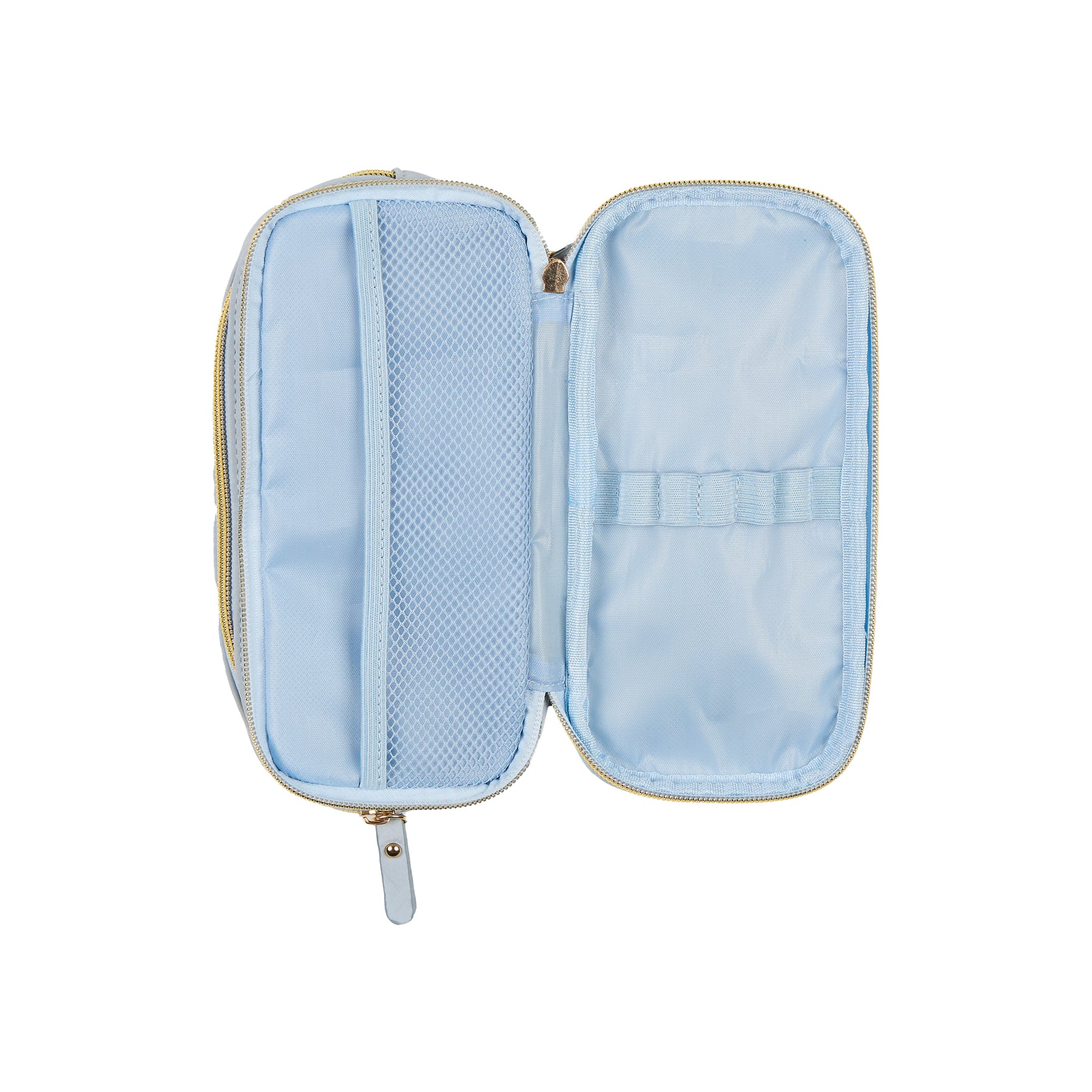 Cornflower - Textured Fabric Pen & Pencil Zip Pouch 12 Cornflower - Textured Fabric Pen & Pencil Zip Pouch