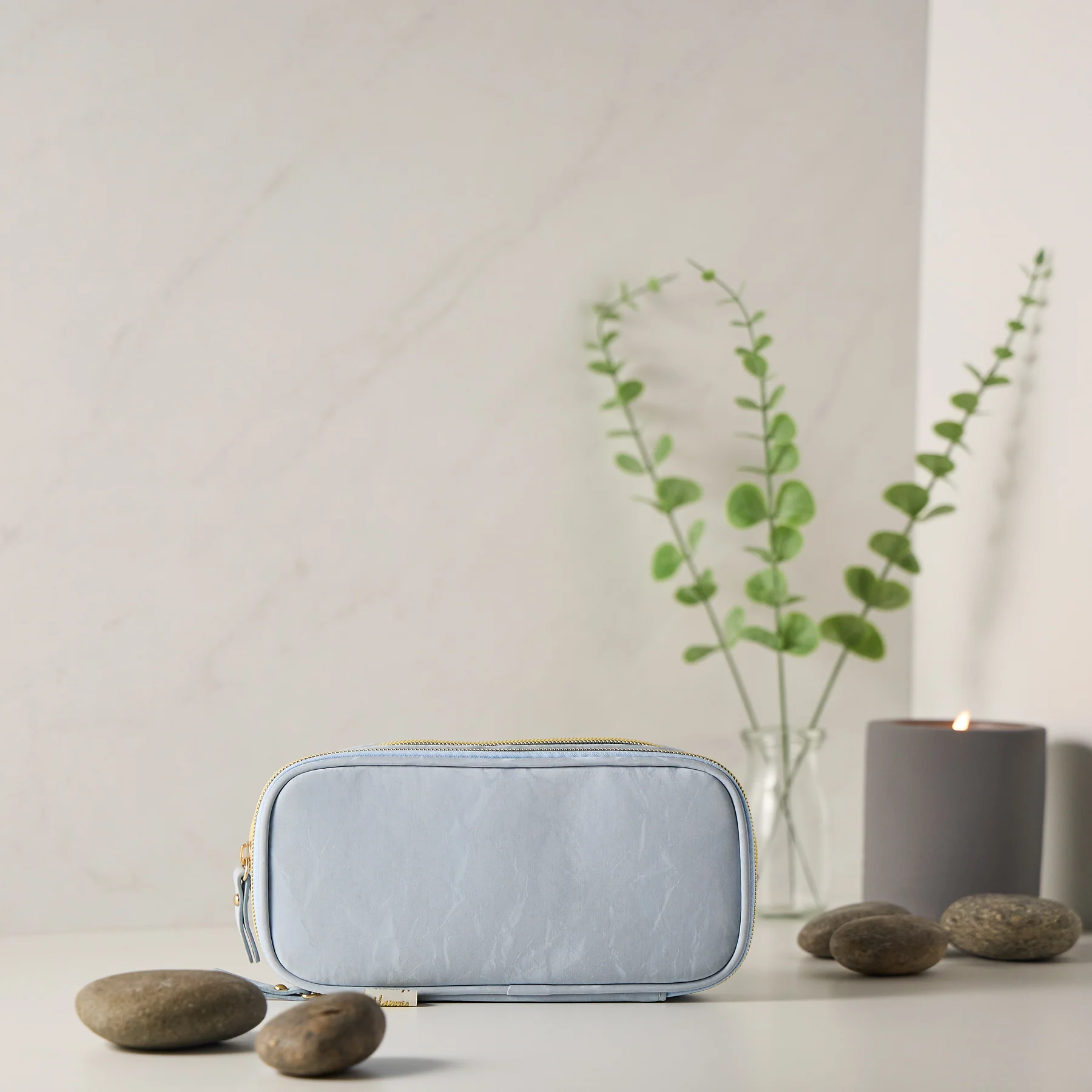 Cornflower - Textured Fabric Pen & Pencil Zip Pouch