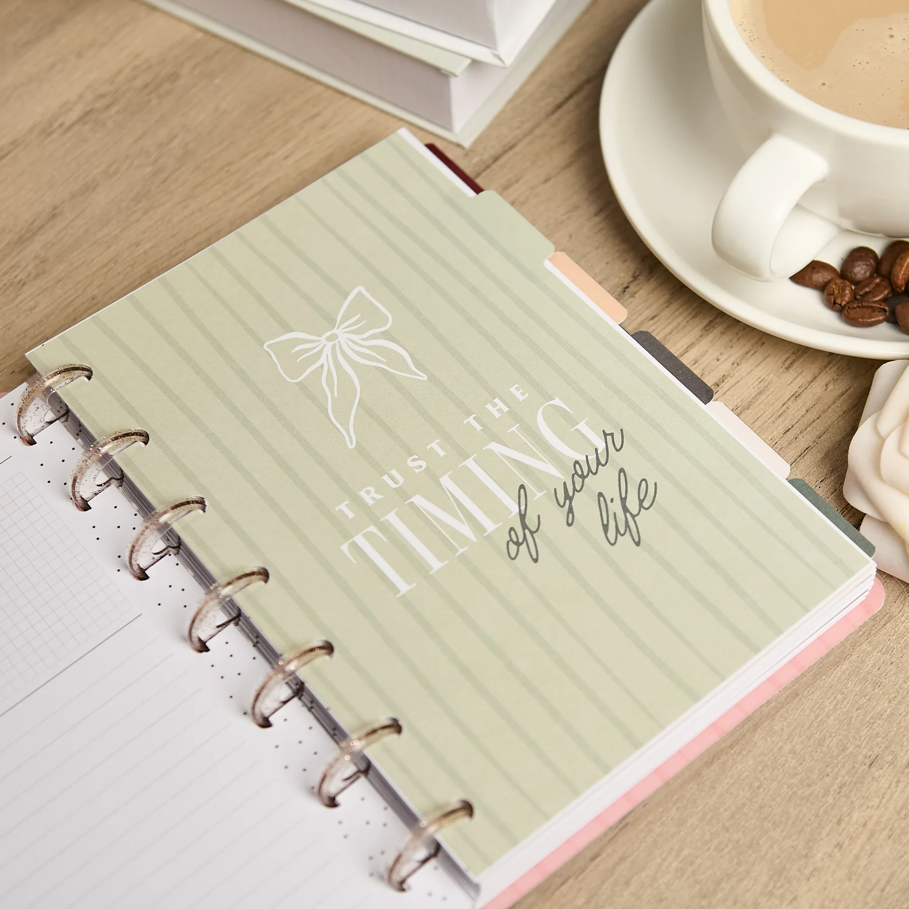 Undated Café Coquette Customizable Planner - Mini Dashboard Layout - 12 Months