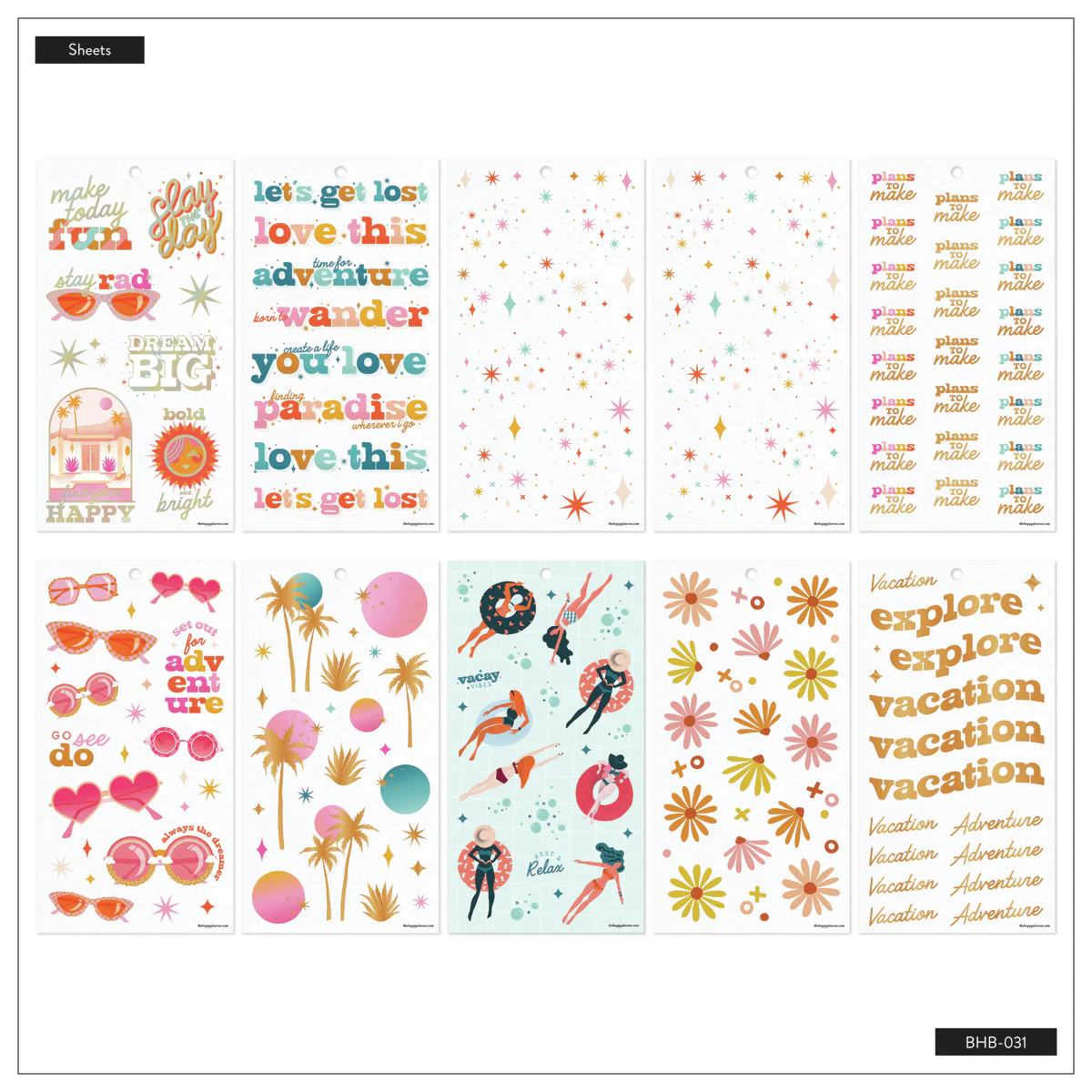 Cat Coq x Happy Planner Retro Sunset Traveler - Be Happy Box 14 Cat Coq x Happy Planner Retro Sunset Traveler - Be Happy Box