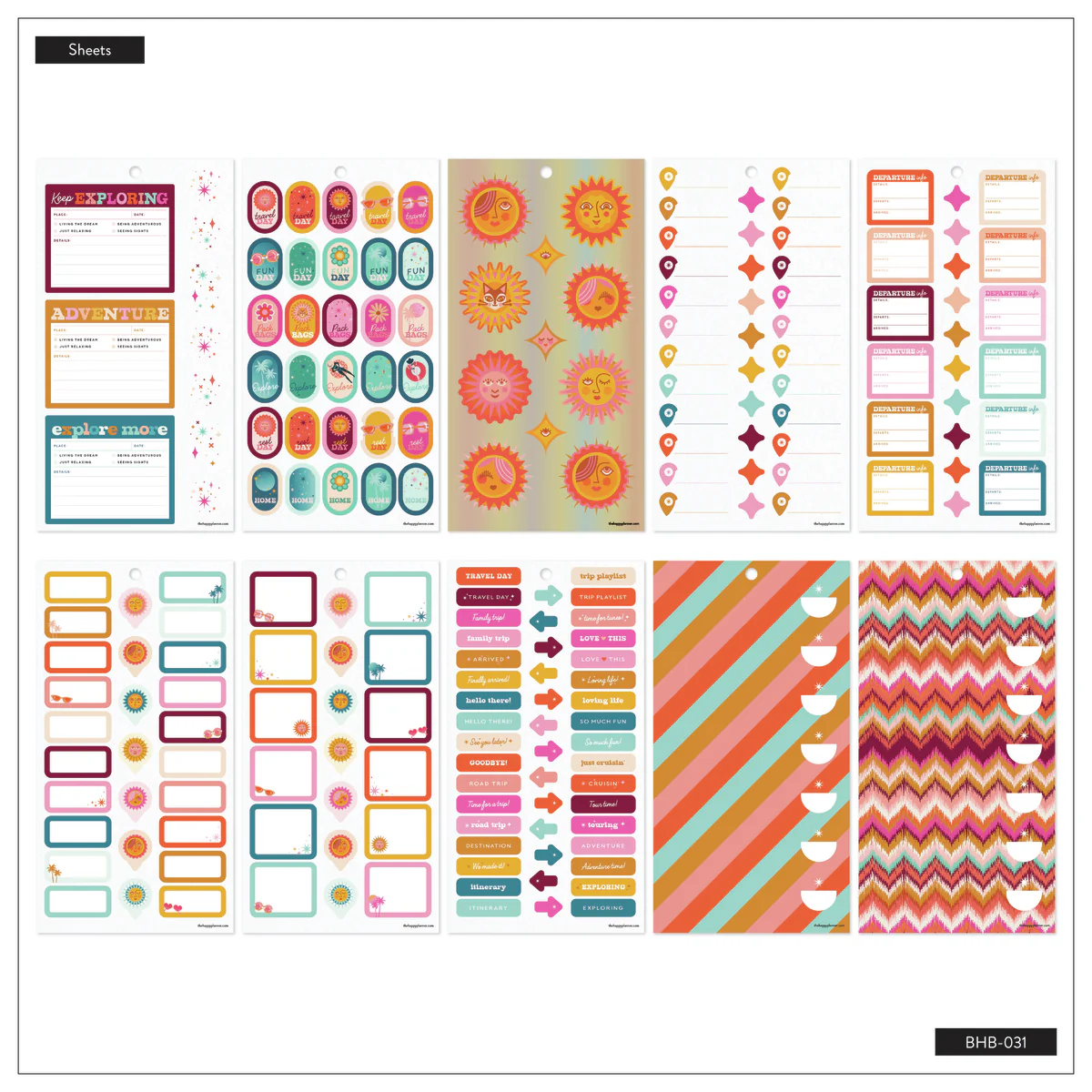 Cat Coq x Happy Planner Retro Sunset Traveler - Be Happy Box 16 Cat Coq x Happy Planner Retro Sunset Traveler - Be Happy Box