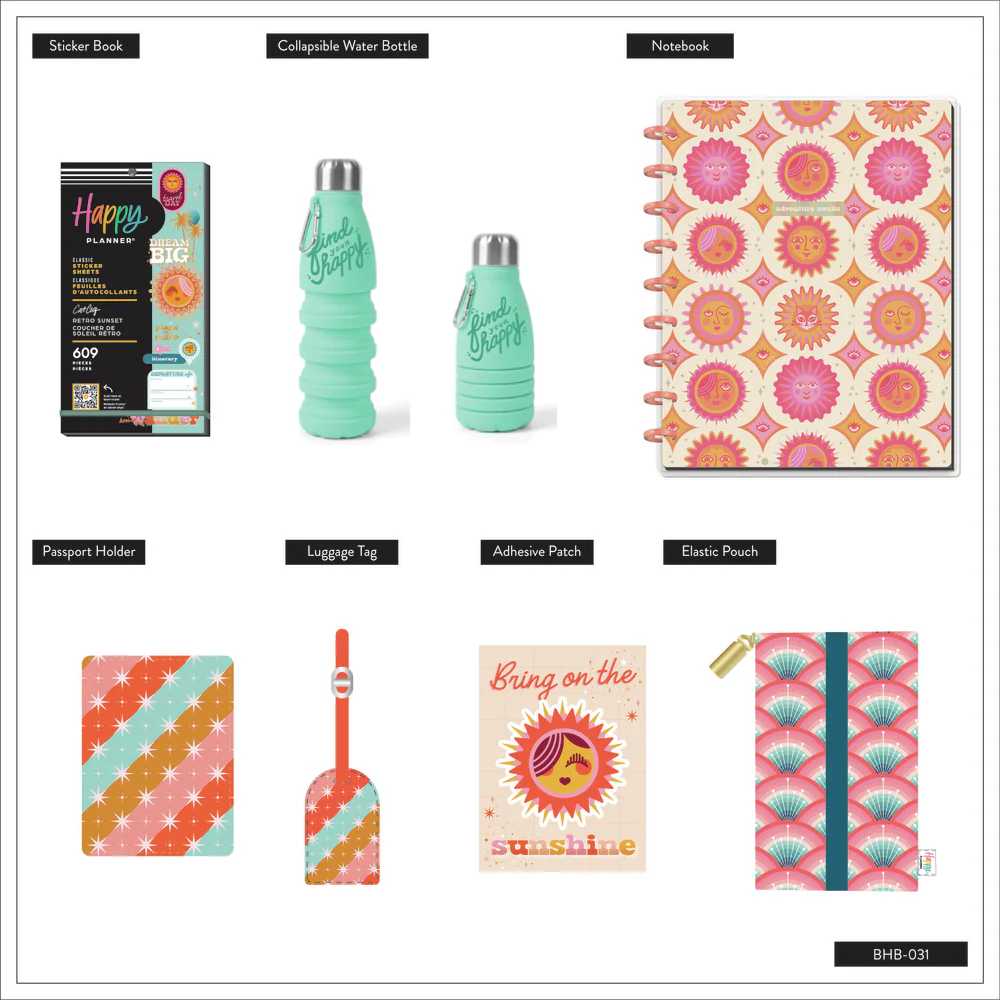 Cat Coq x Happy Planner Retro Sunset Traveler - Be Happy Box 17 Cat Coq x Happy Planner Retro Sunset Traveler - Be Happy Box