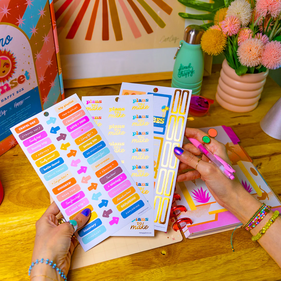 Cat Coq x Happy Planner Retro Sunset Traveler - Be Happy Box 9 Cat Coq x Happy Planner Retro Sunset Traveler - Be Happy Box