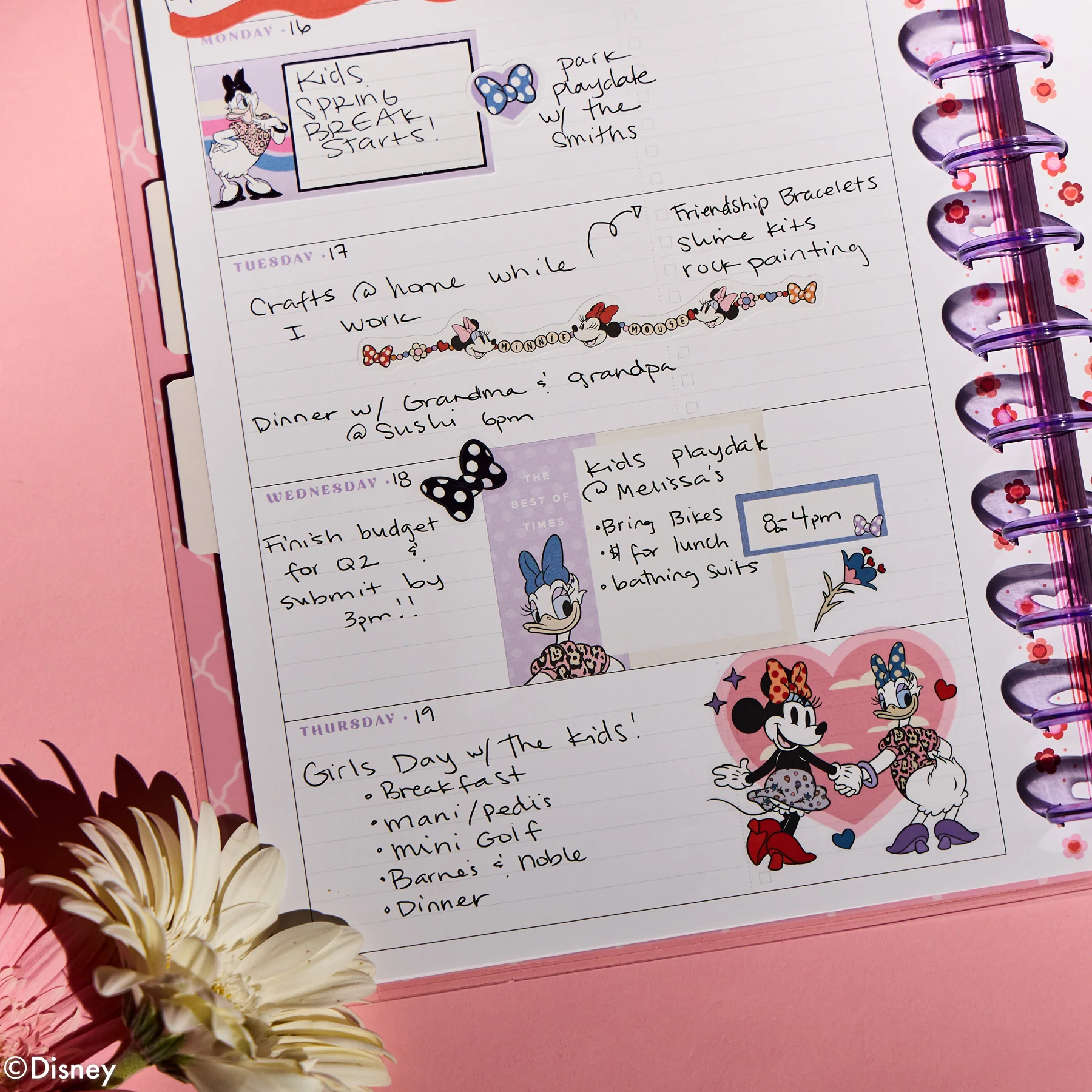 Undated Disney Minnie Mouse Bow Happy Customizable Planner - Big Horizontal Layout - 12 Months 5 Undated Disney Minnie Mouse Bow Happy Customizable Planner - Big Horizontal Layout - 12 Months
