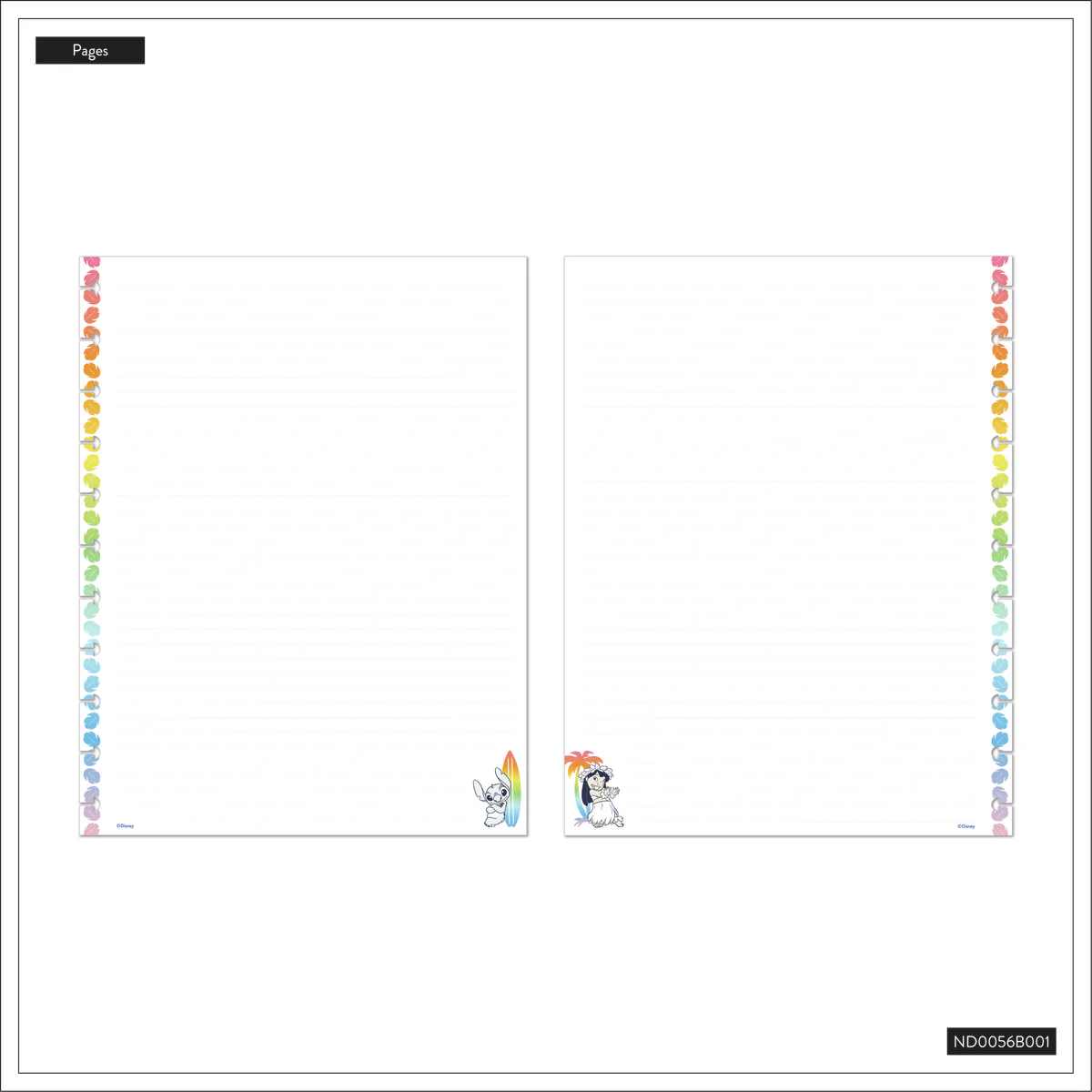 Disney Lilo & Stitch Make Waves - Dotted Lined Big Notebook - 60 Sheets 11 Disney Lilo & Stitch Make Waves - Dotted Lined Big Notebook - 60 Sheets