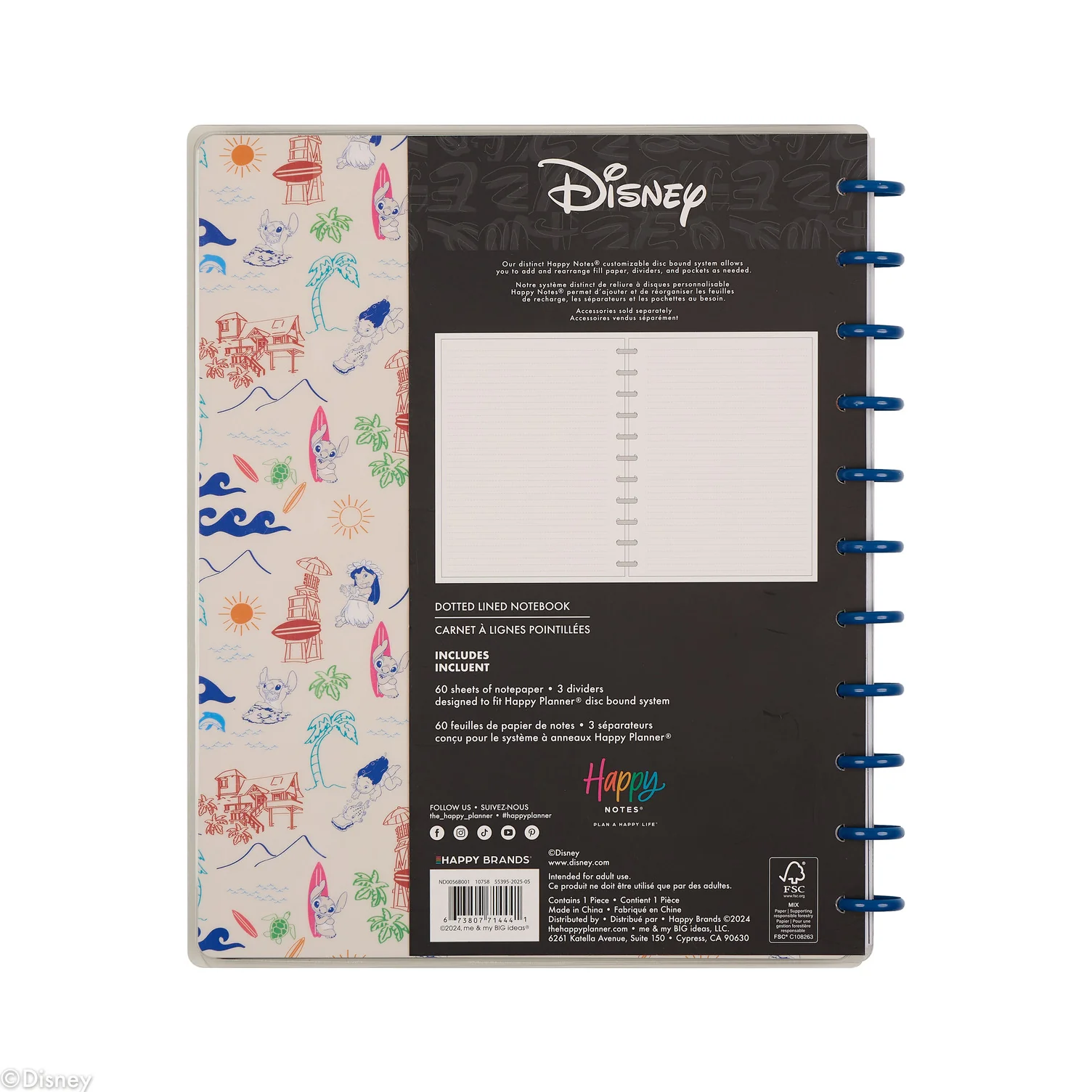 Disney Lilo & Stitch Make Waves - Dotted Lined Big Notebook - 60 Sheets 14 Disney Lilo & Stitch Make Waves - Dotted Lined Big Notebook - 60 Sheets